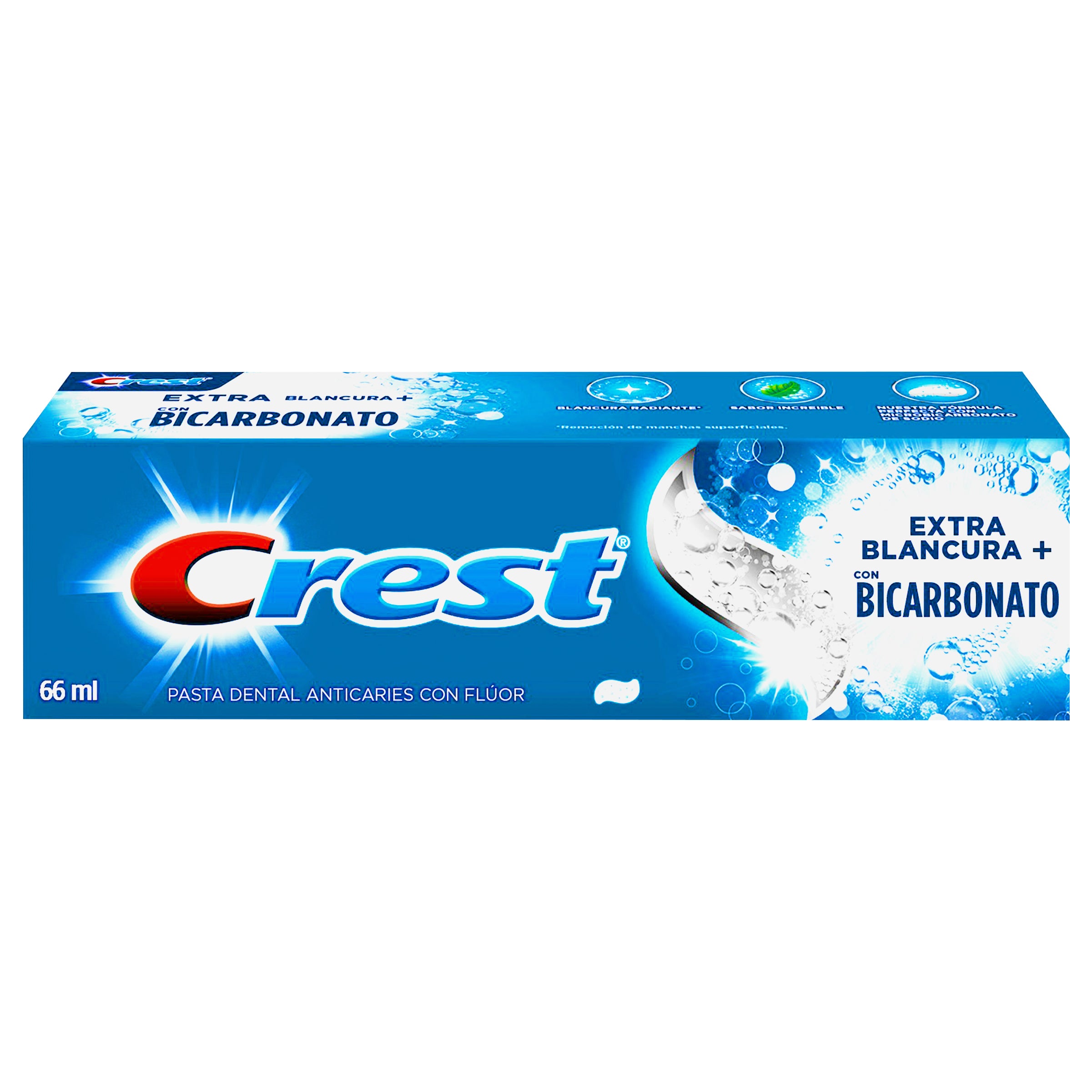 Crema Dental Crest Extra Blancura+ Bicarbonato De Sodio 66 Ml-1