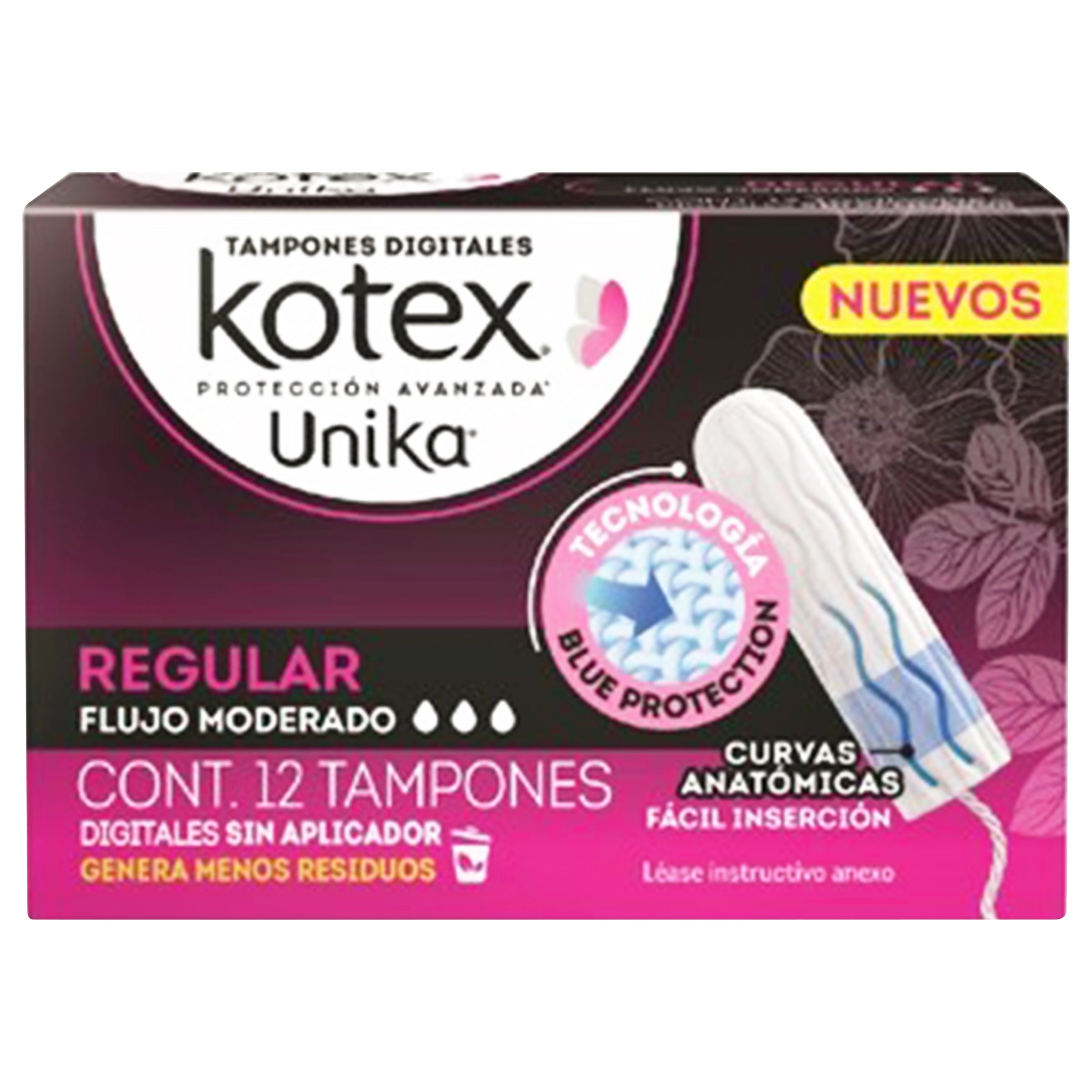 Tampones Kotex Unika Regular Con 12 Piezas-1