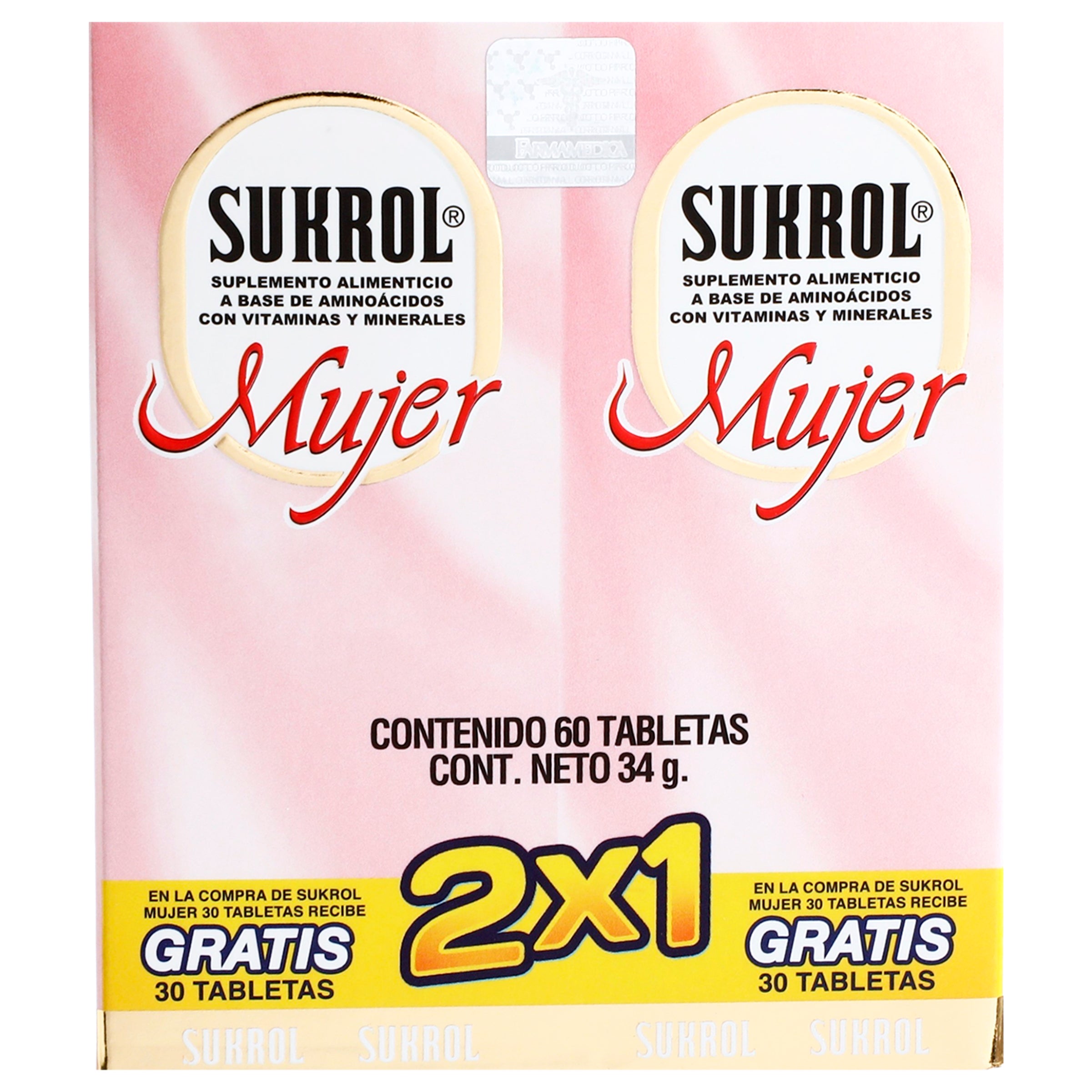 Sukrol Mujer Suplemento Alimenticio Con 30 Tabletas 2X1-1