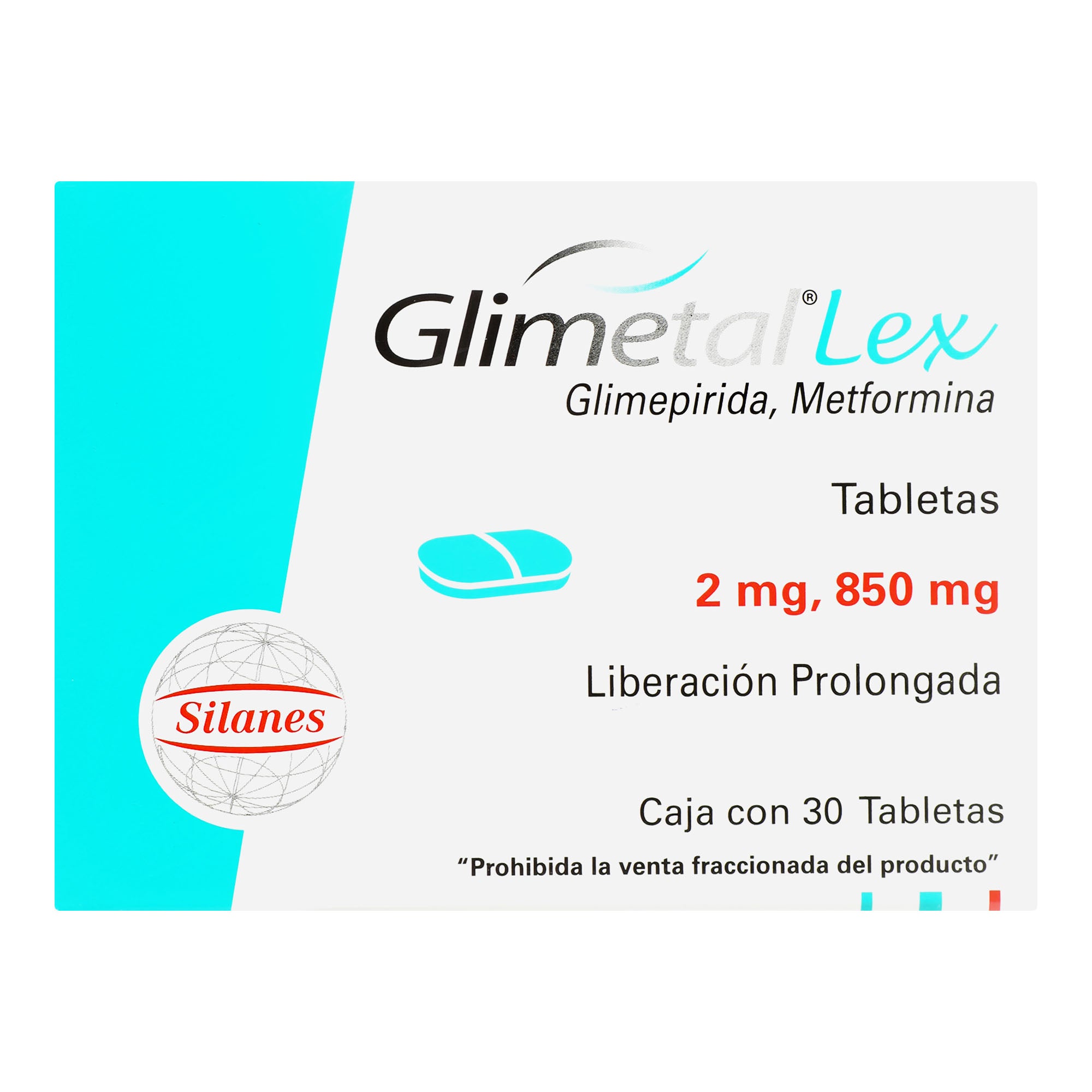 Glimetal-Lex 850/2 Mg Con 30 Tabletas-1