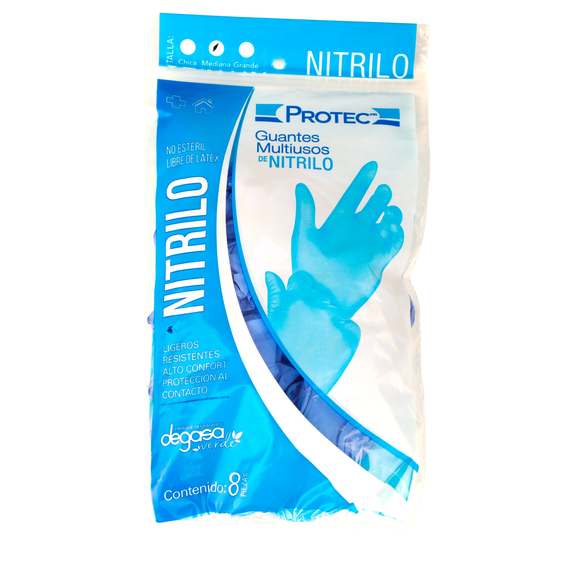 Guante Protec Nitrilo Multiuso Con 8 Piezas-1