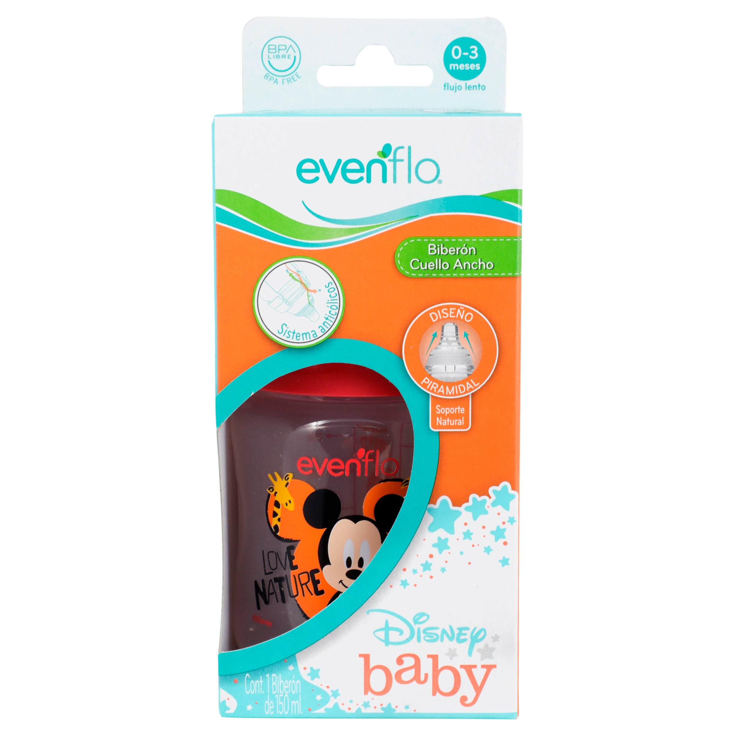 Biberon Evenflo Disney Cuello Ancho 5O Onzas-2