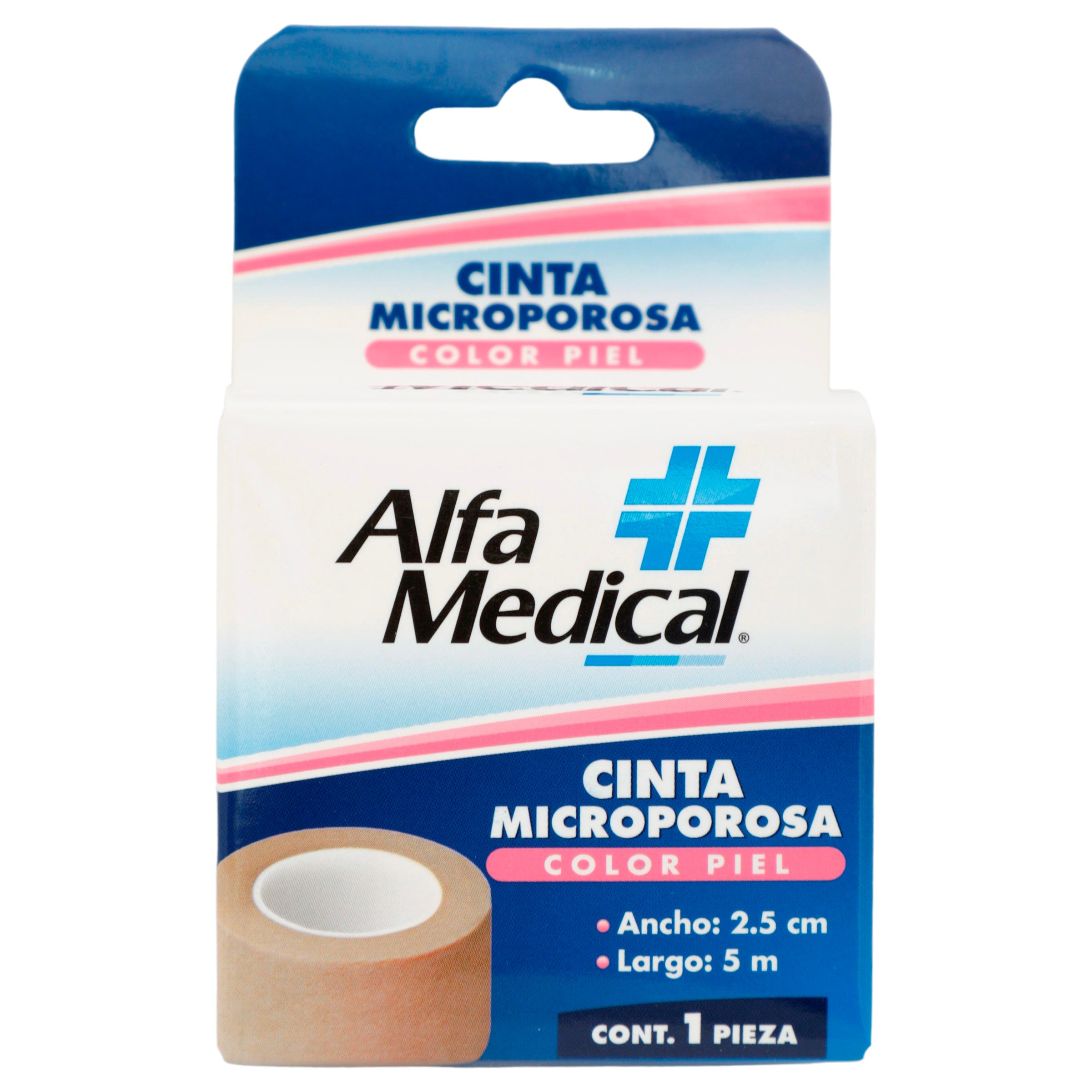 Cinta Microporosa Mediana Color Piel 2.5 Cm Largo 5 Metros-1