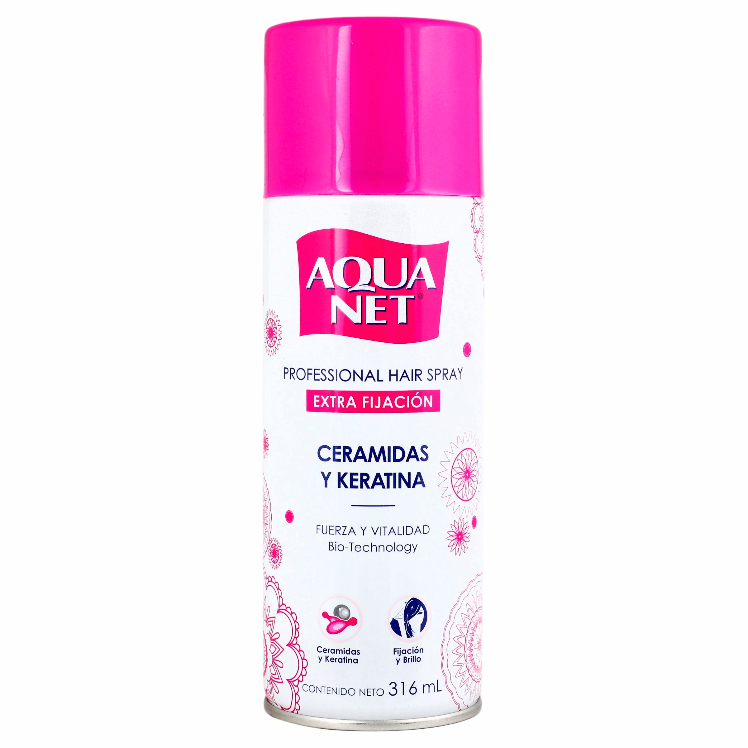 Fijador Aqua Net Ceramidas-Keratina  Spray 316 Ml-1