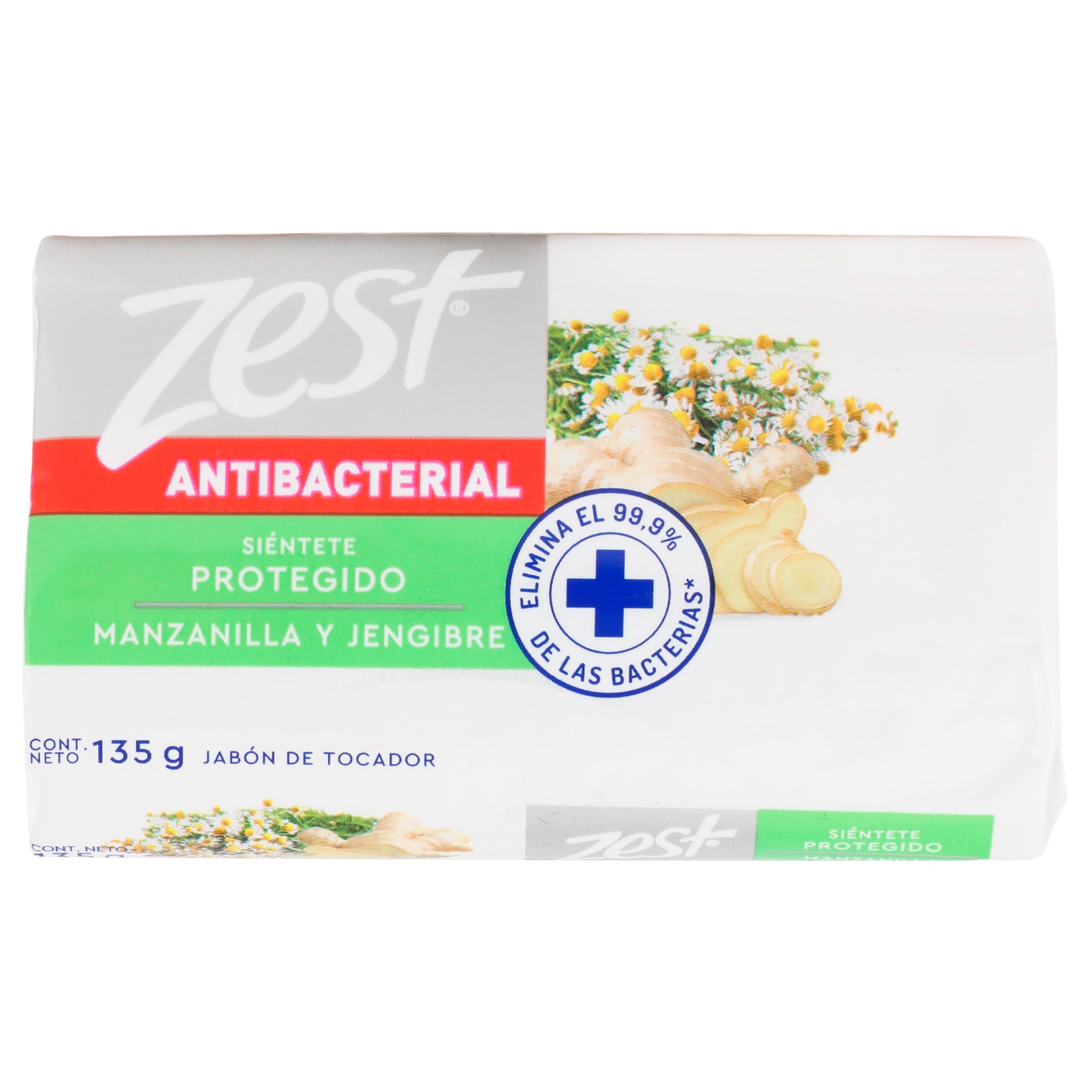 Jabon Zest Antibacterial Manzanilla Y Jengibre 135 G-1