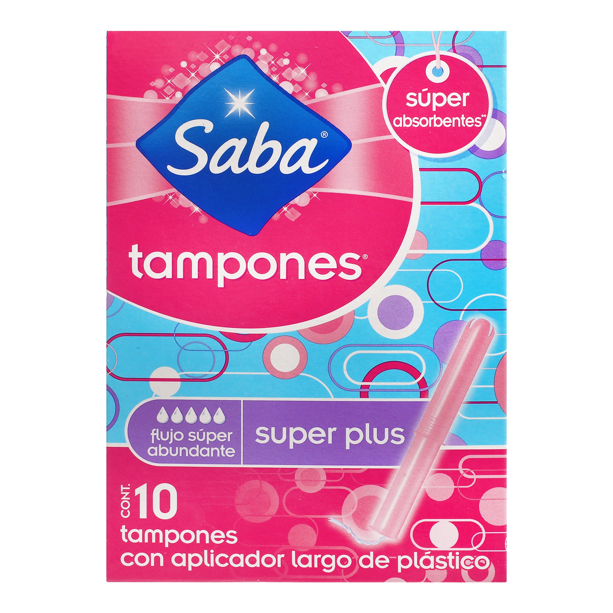 Tampones Saba Largo Superplus Con 10 Piezas-1