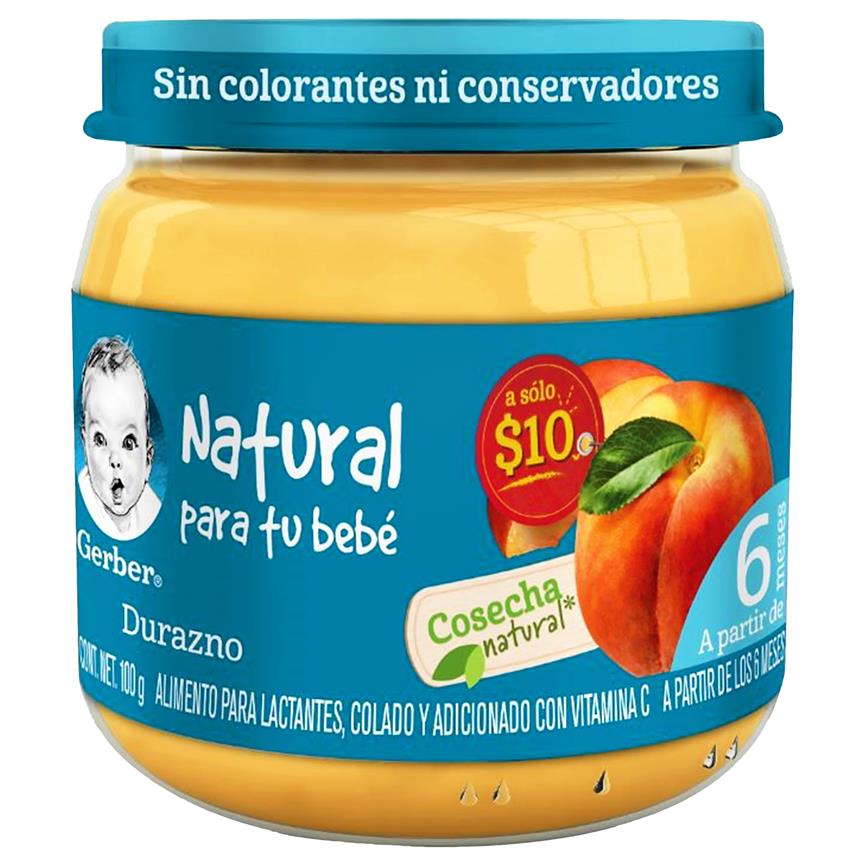 Gerber Segunda Etapa Pure Duraznos 100 G-1