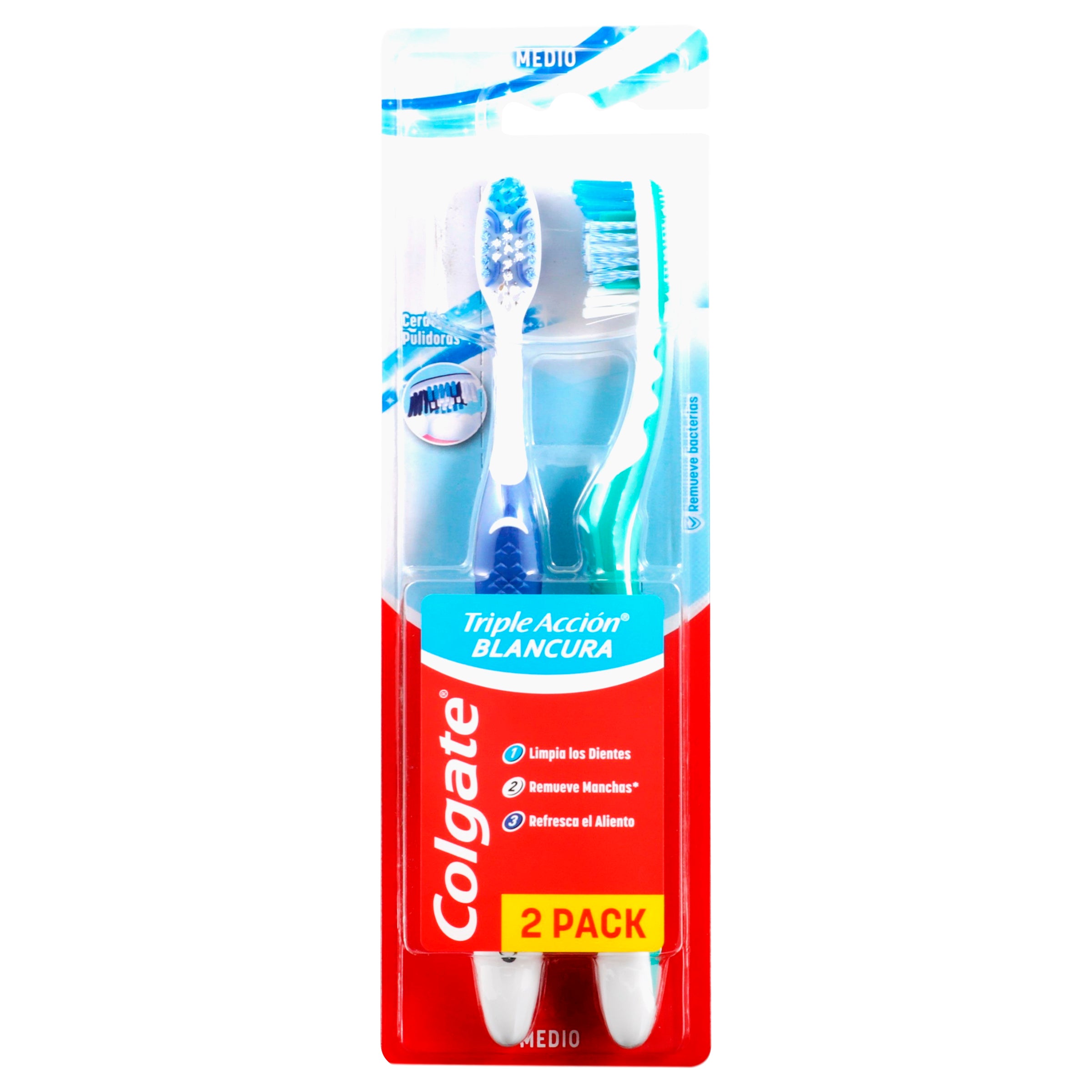 Cepillo Dental Colgate Triple Accion  Blanco 2 X1-1