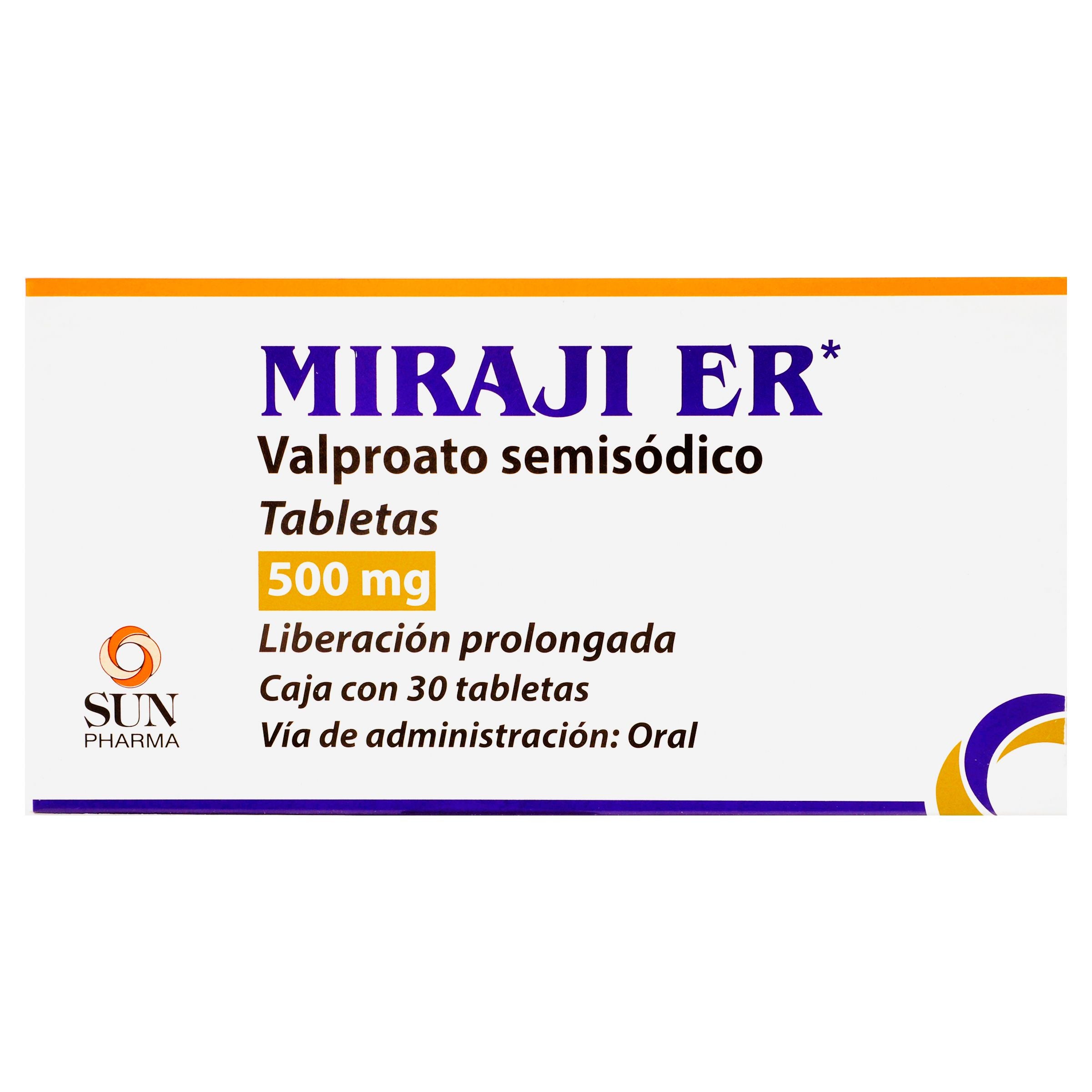 Miraji Er 500 Mg Liberacion Prolongada Con 30 Tabletas-1