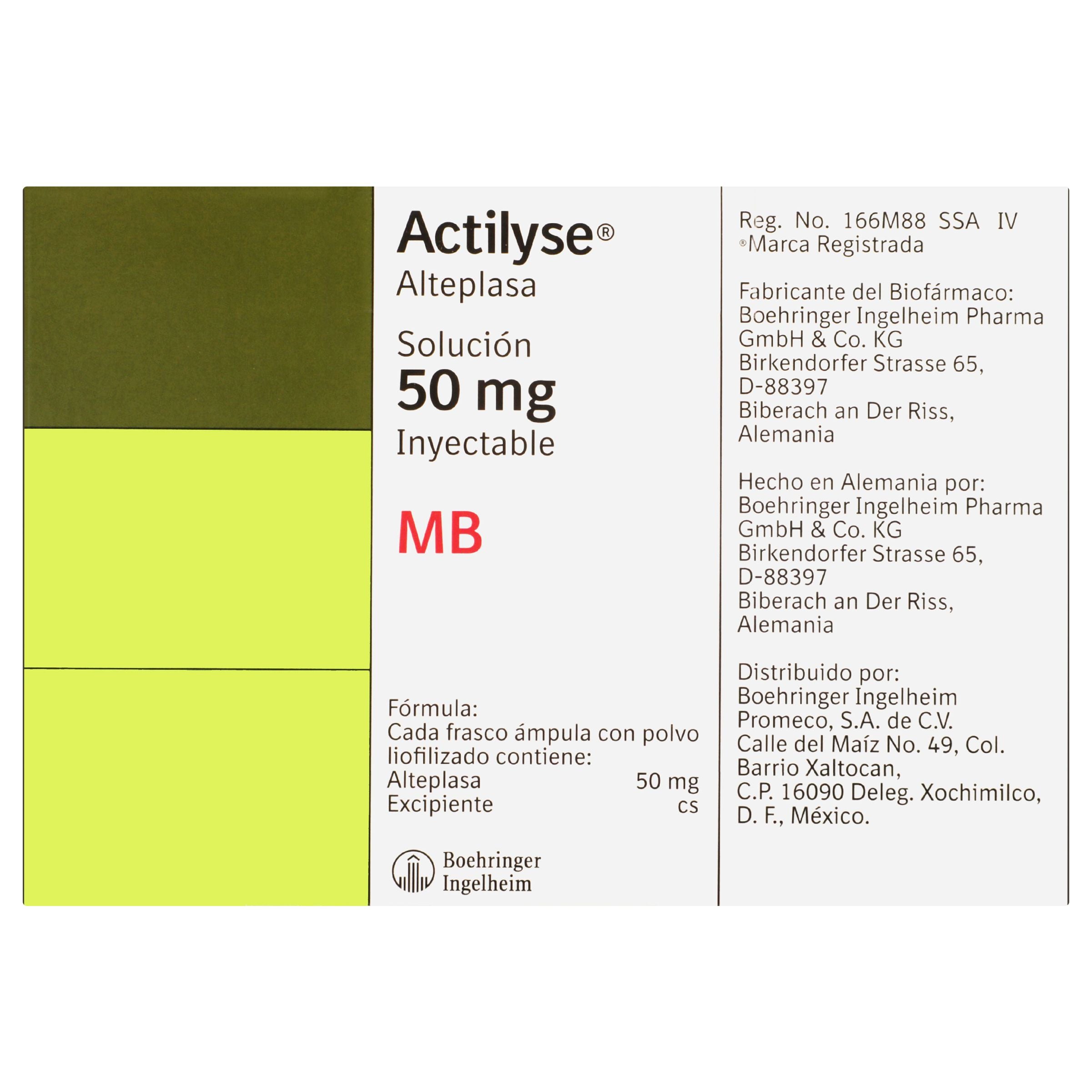 Actilyse (Alteplasa) 50 Mg Con 2 Frascos Ampula De 50 Ml-1