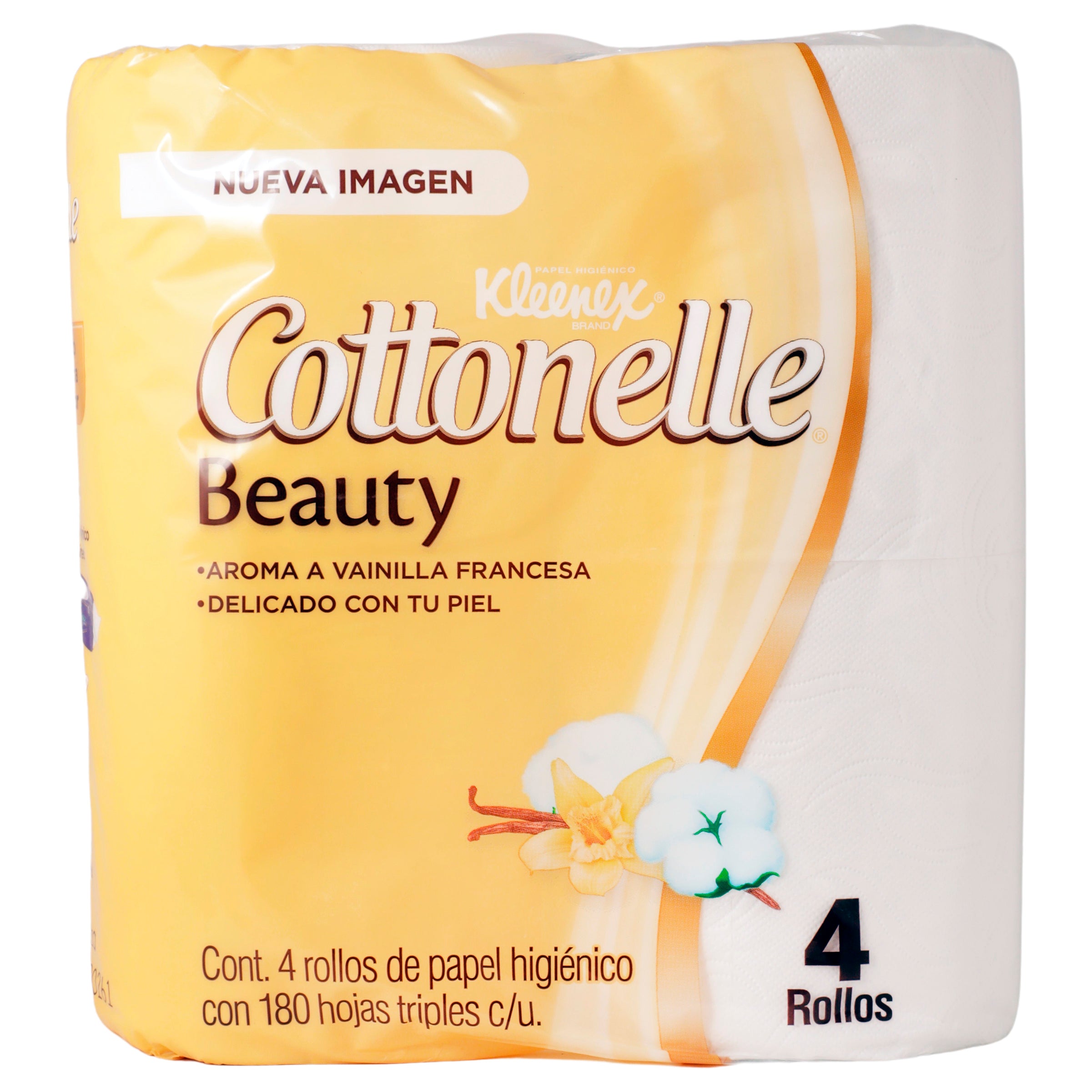 Higienico  Kleenex Cottonelle Beauty 4 Rollos 180 Hojas-1