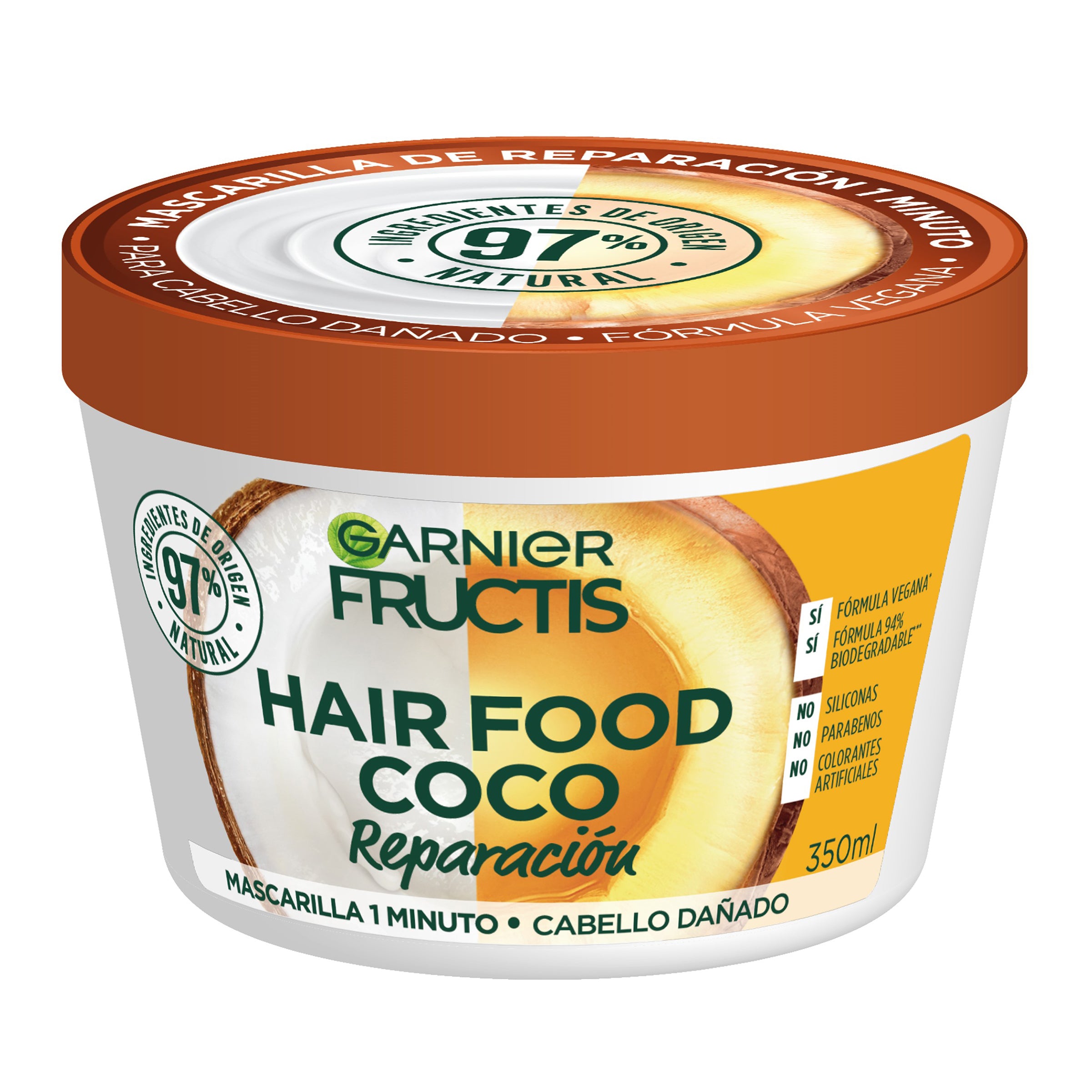 Mascarilla Fructis Cabello Dañado Coco 350 Ml-1