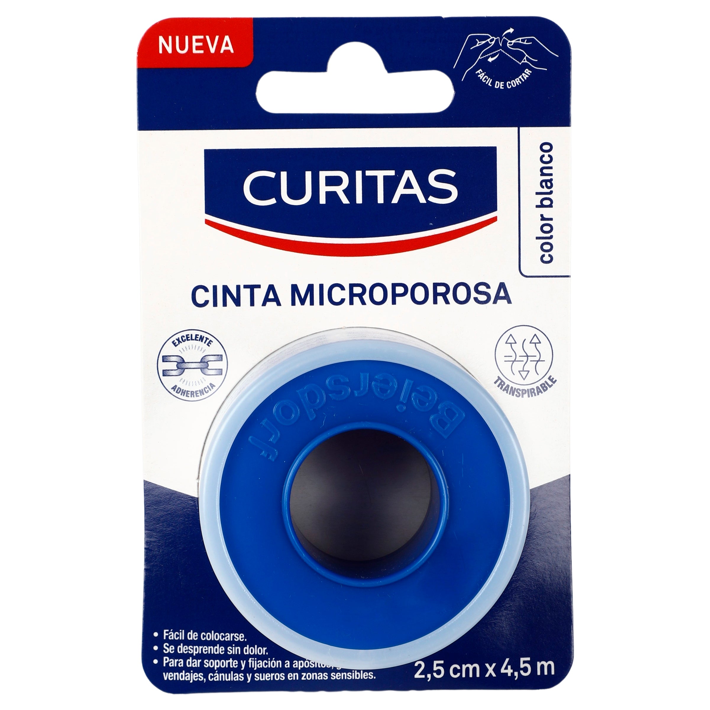 Cta Microp Curitas Bco 2.5Cm X 4.5 M-1