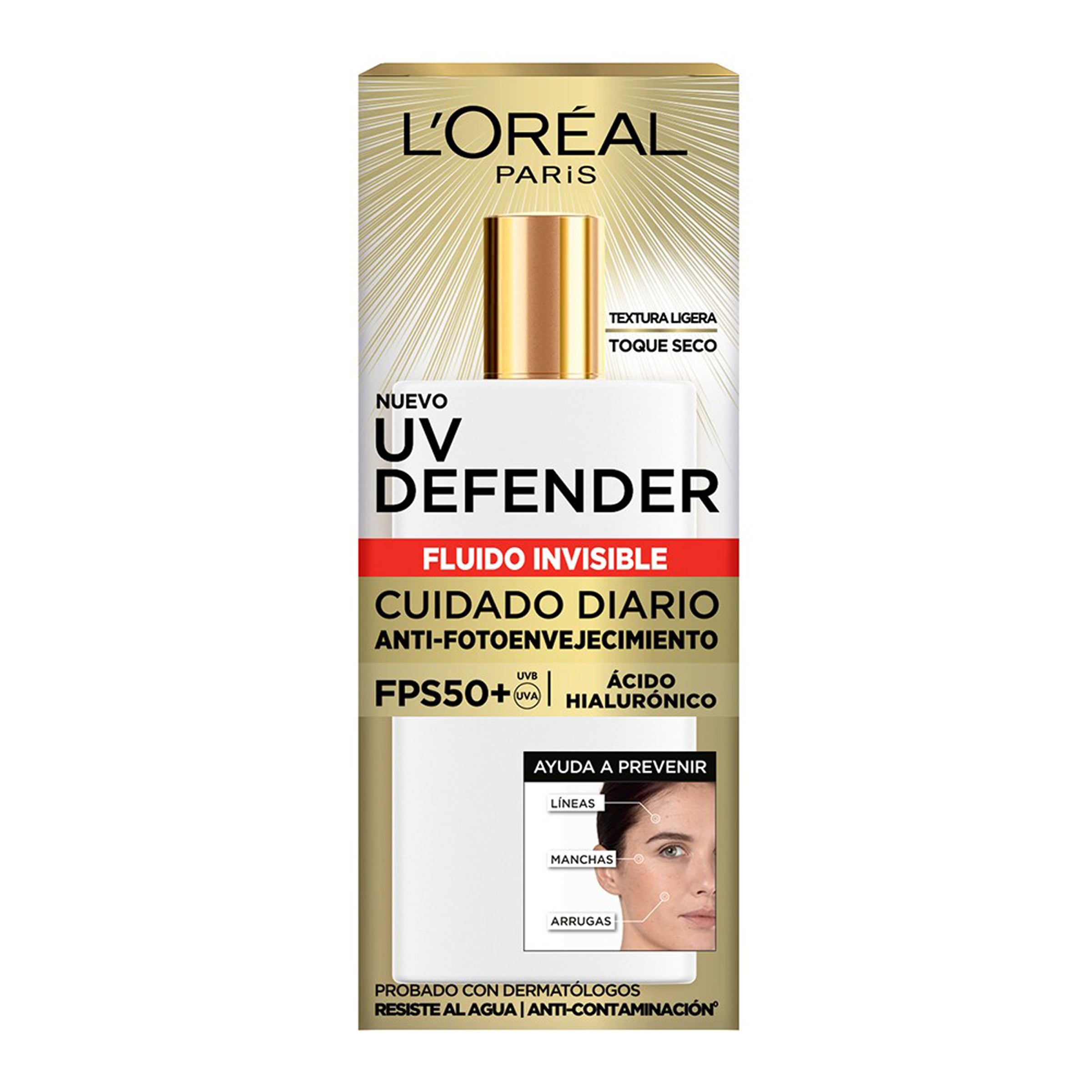 Fluido Invisible Loreal Defender Anti-Fotoenvejecimiento 40 G-1