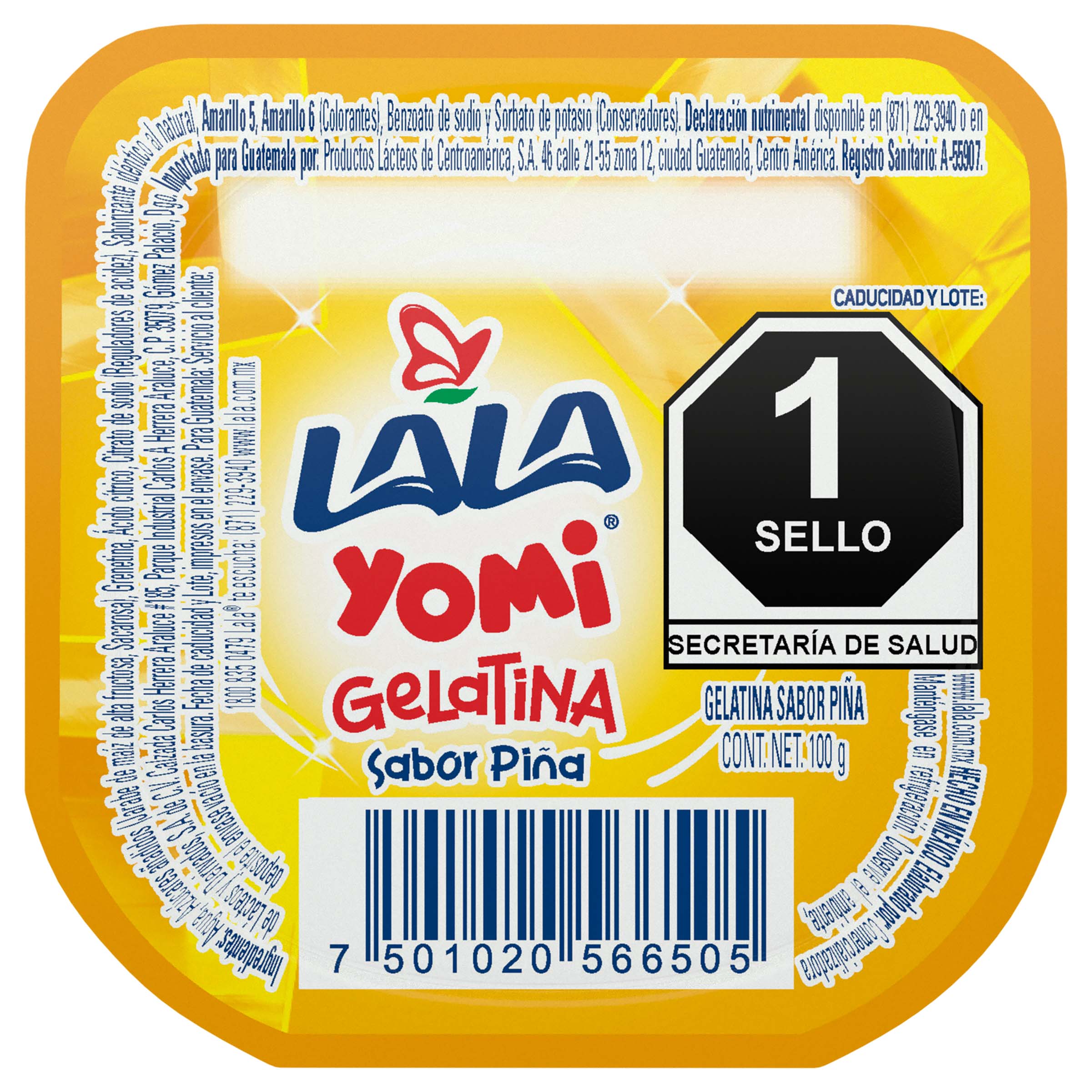 Gelatina Lala Yomi Piña 100 G-1