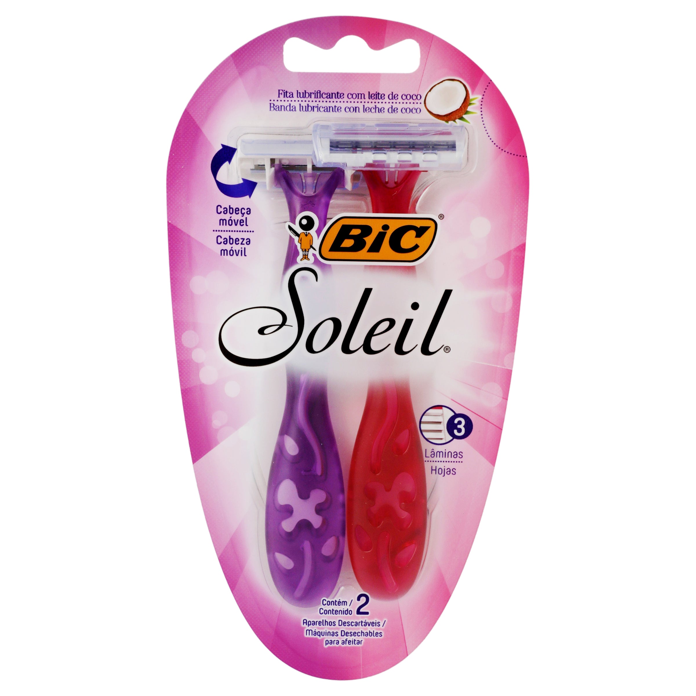 Rastrillo Bic Soleil Cabeza Movil Con 2-1