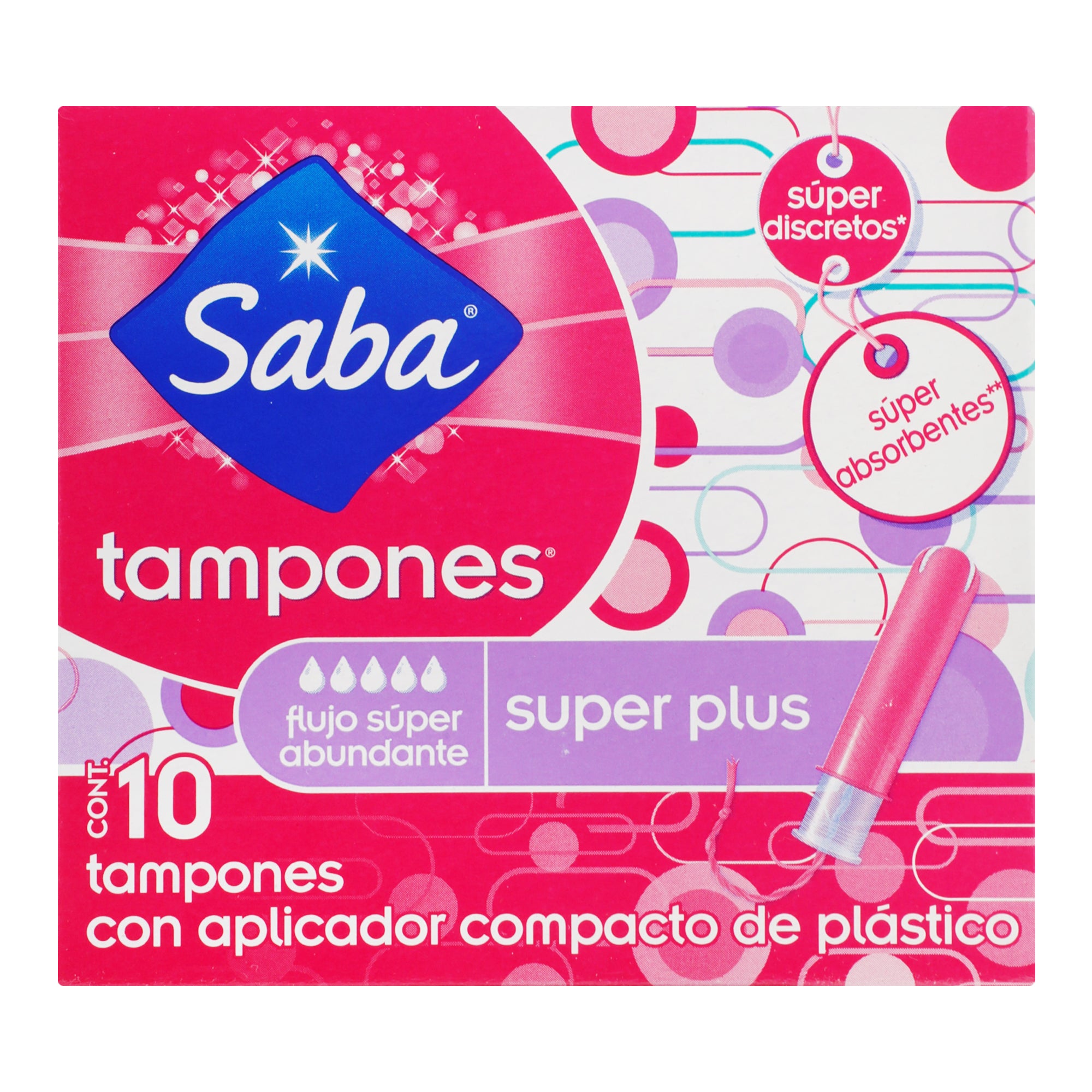 Tampones Saba Compac Super Plus Con 10 Piezas-2