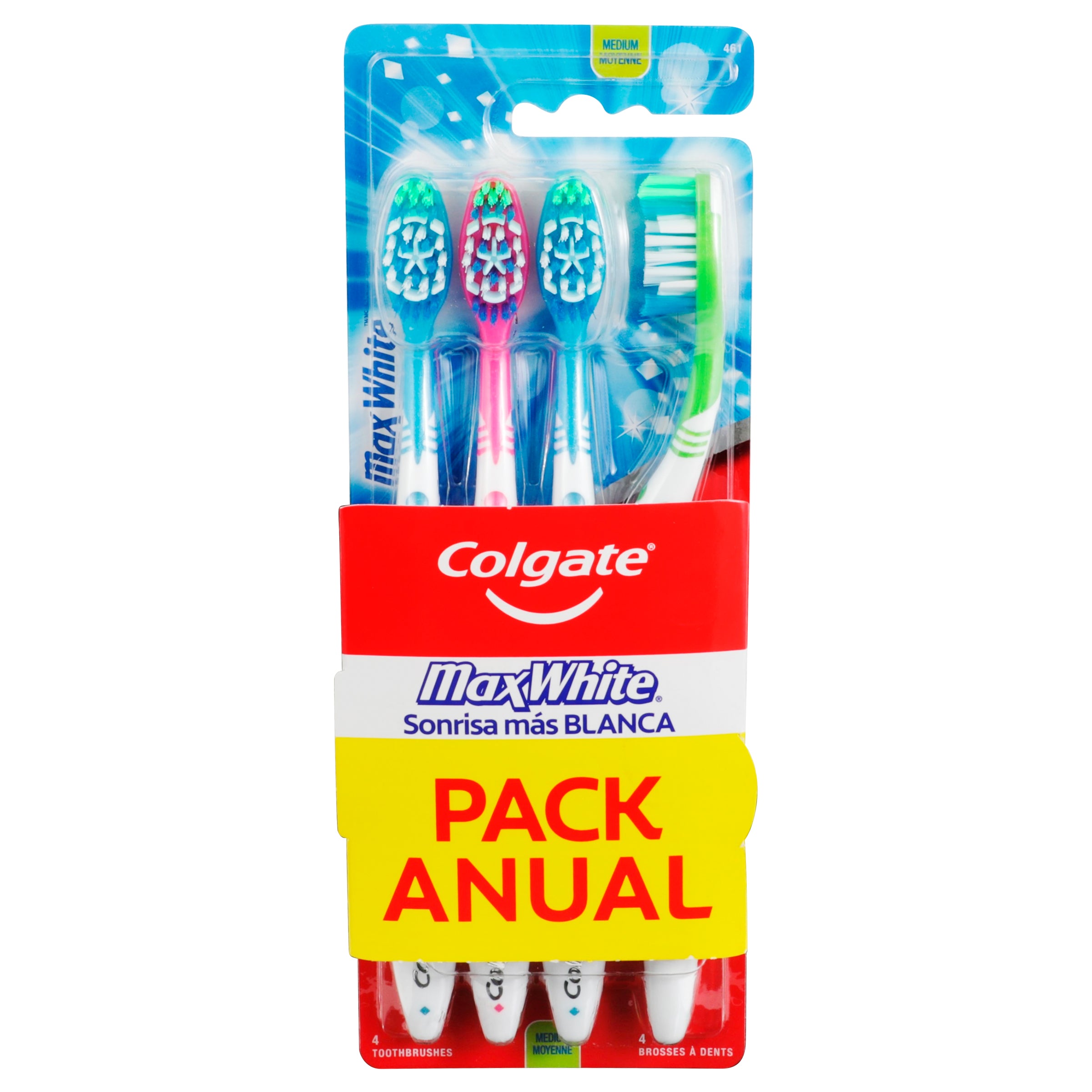 Cepillo Dental Colgate Max White Mediano Cepillos/4-1