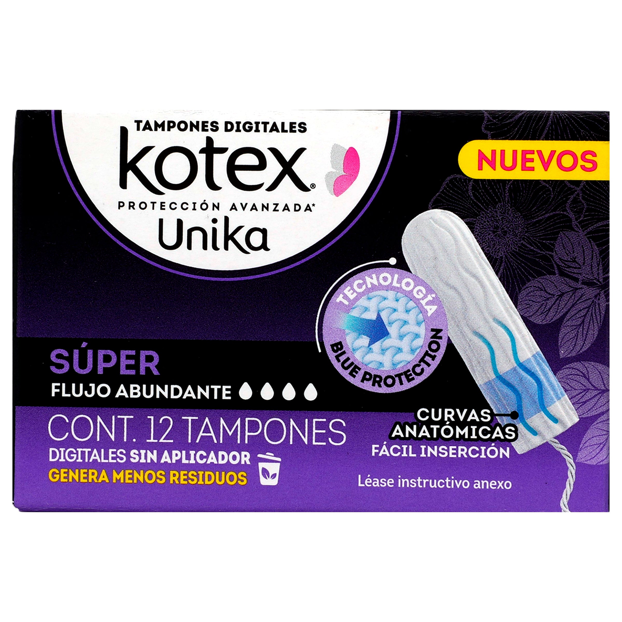 Tampones Kotex Unik Super Con 12-1