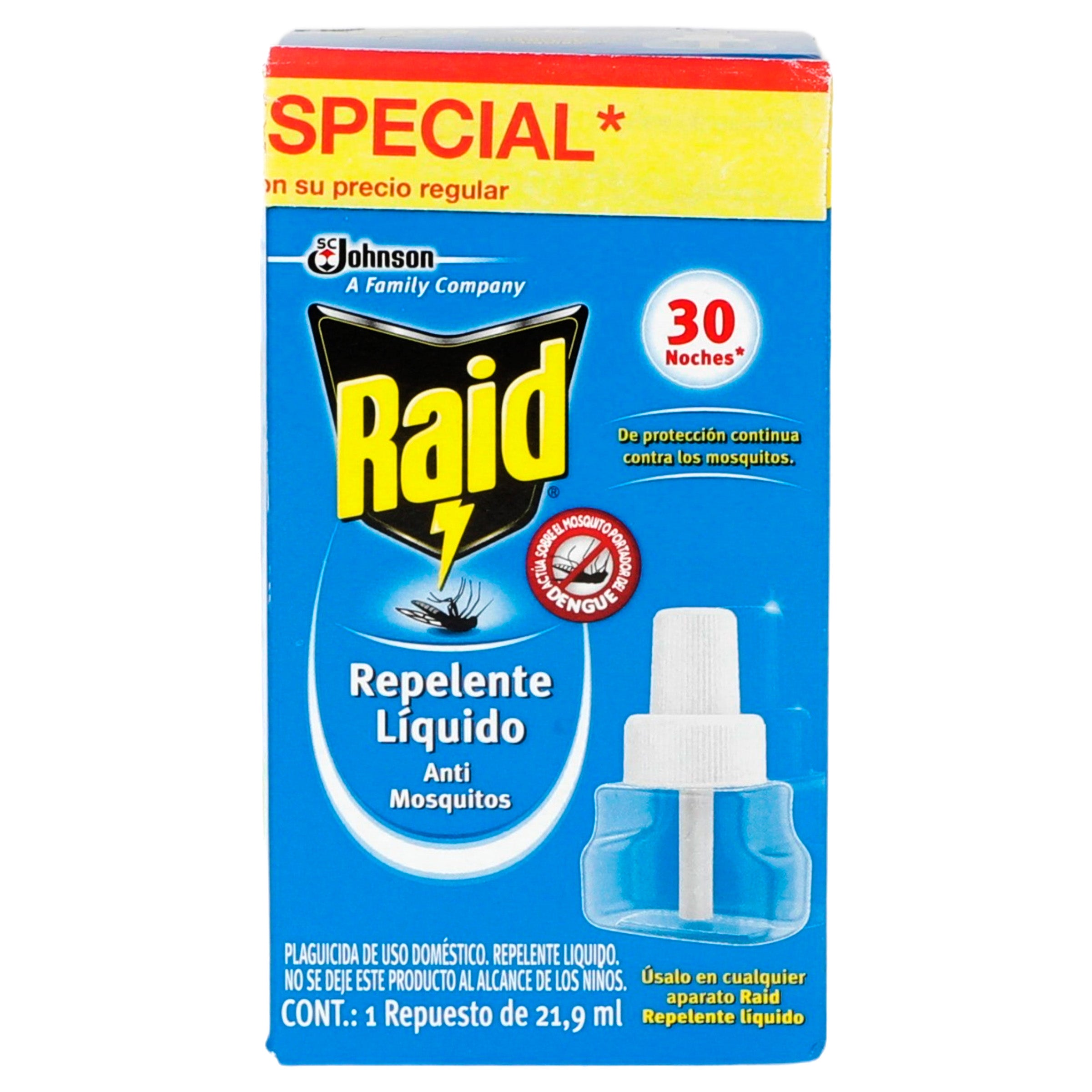 Raid Repelente Liquido Electrico Con 1 Repuesto De 21.9 Ml-1