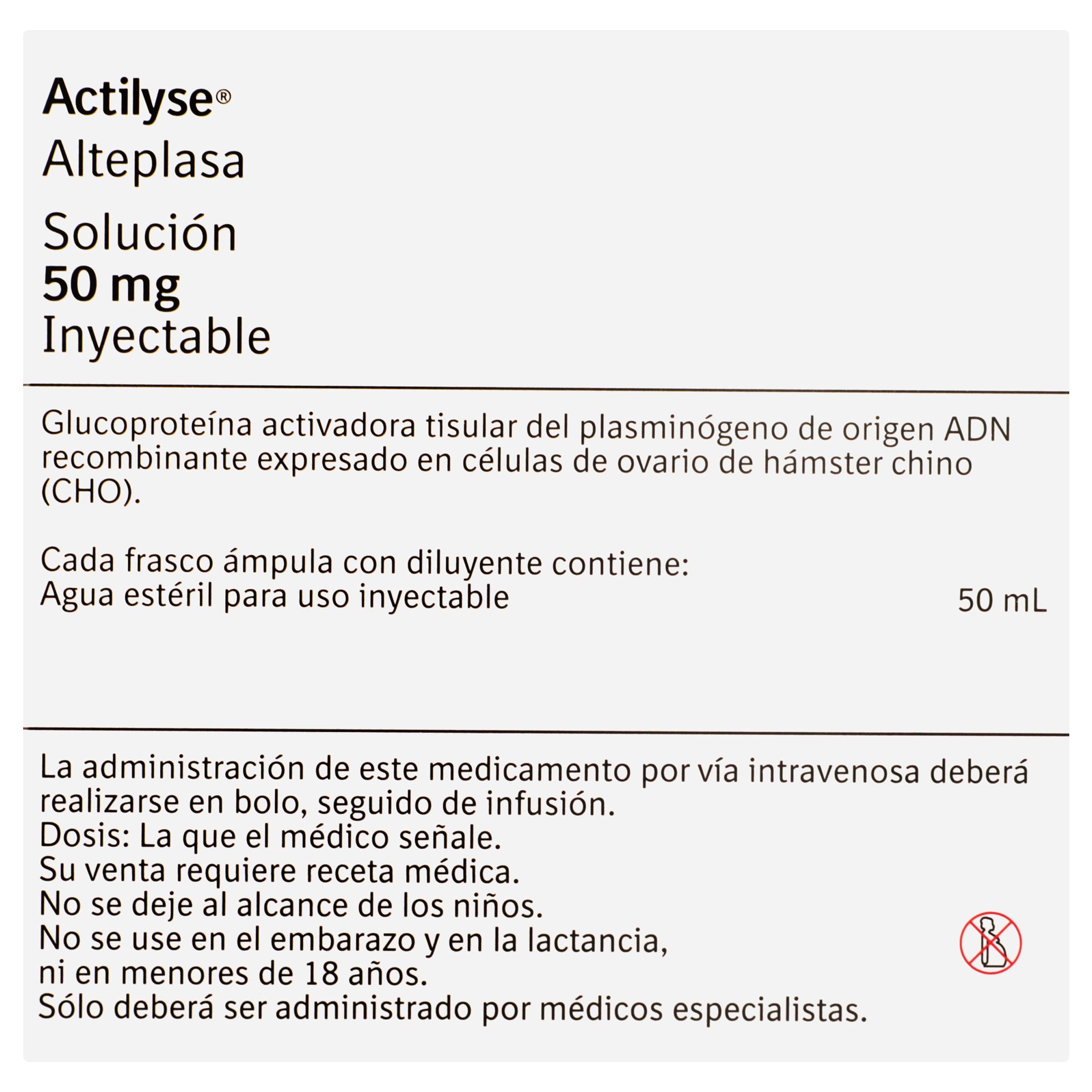 Actilyse (Alteplasa) 50 Mg Con 2 Frascos Ampula De 50 Ml-4