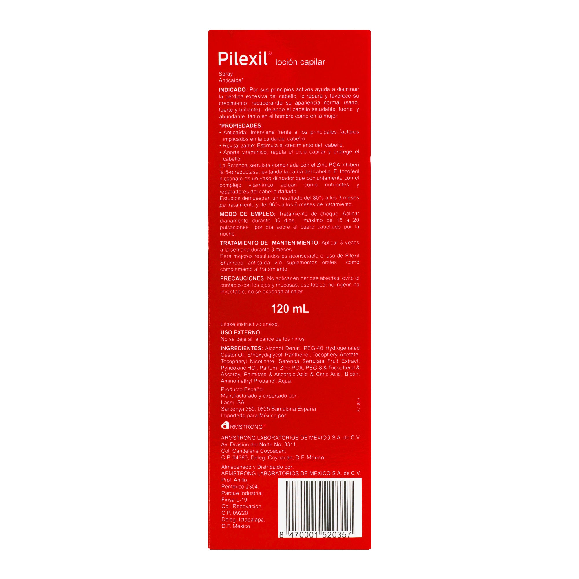 Pilexil Spray Anticaida - Aer 120Ml-4