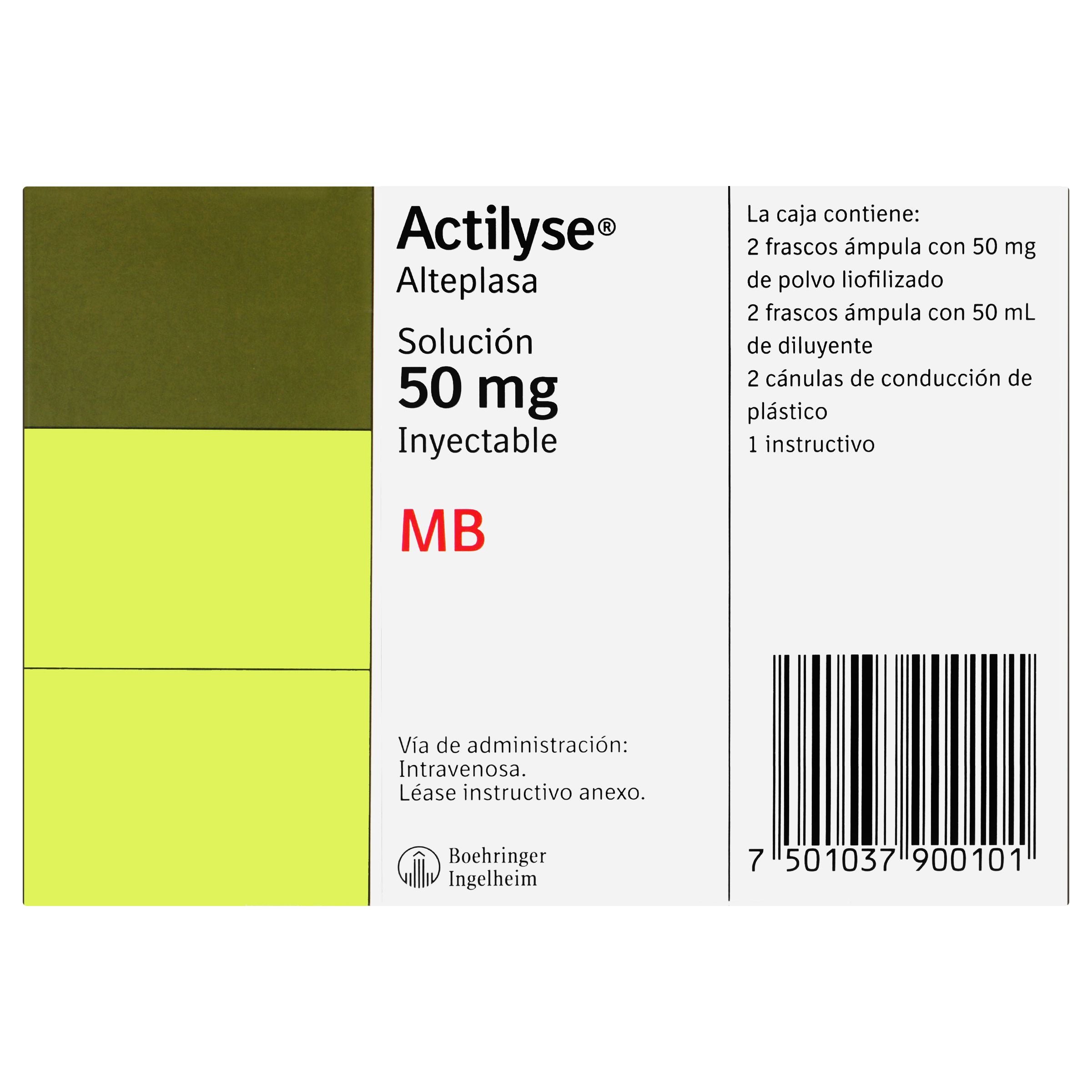 Actilyse (Alteplasa) 50 Mg Con 2 Frascos Ampula De 50 Ml-6