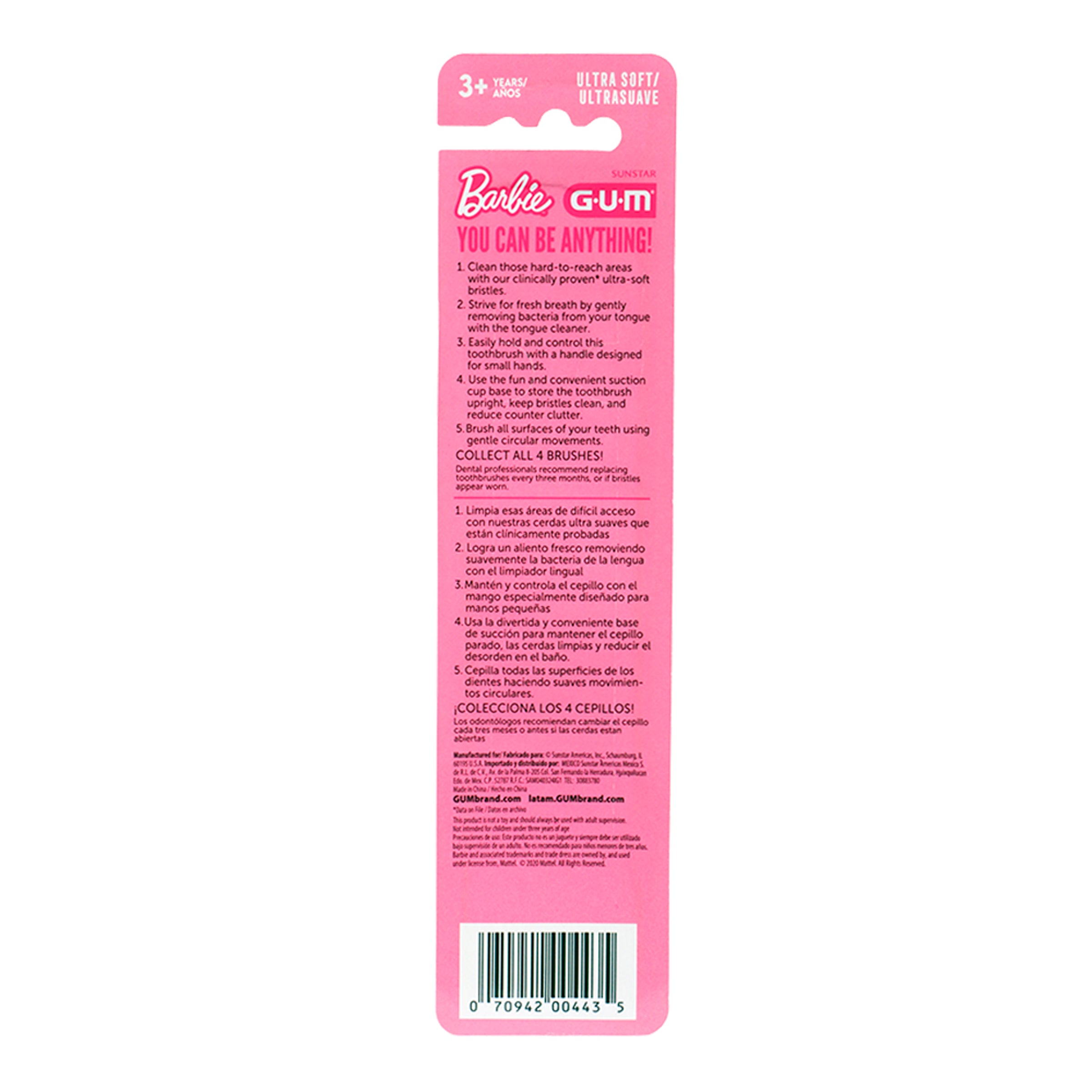 Cepillo Dental Gum Barbie Con 2-7