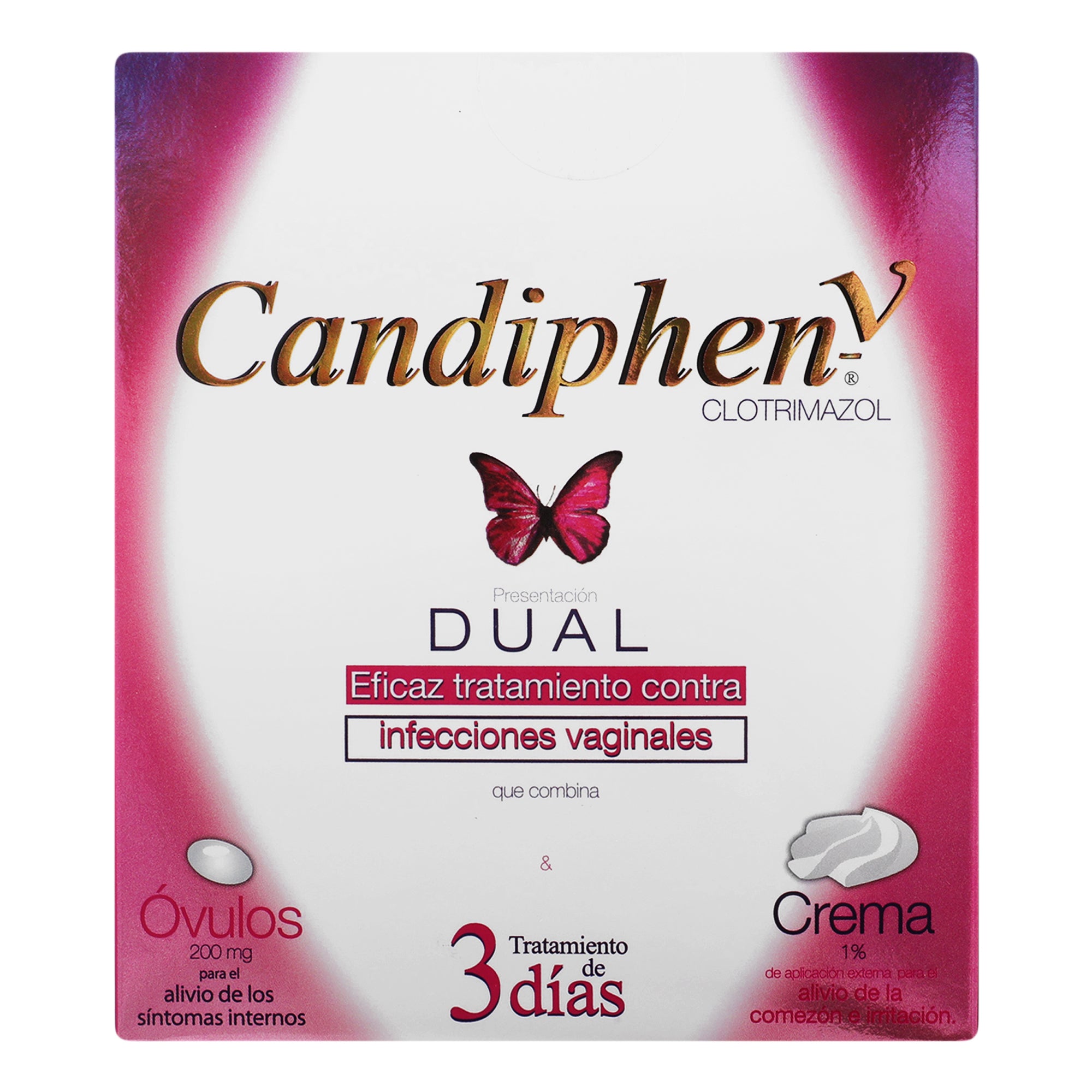 Candiphen-V 200Mg Dual Con 3 Ovulos Y Crema 10 Grs-5