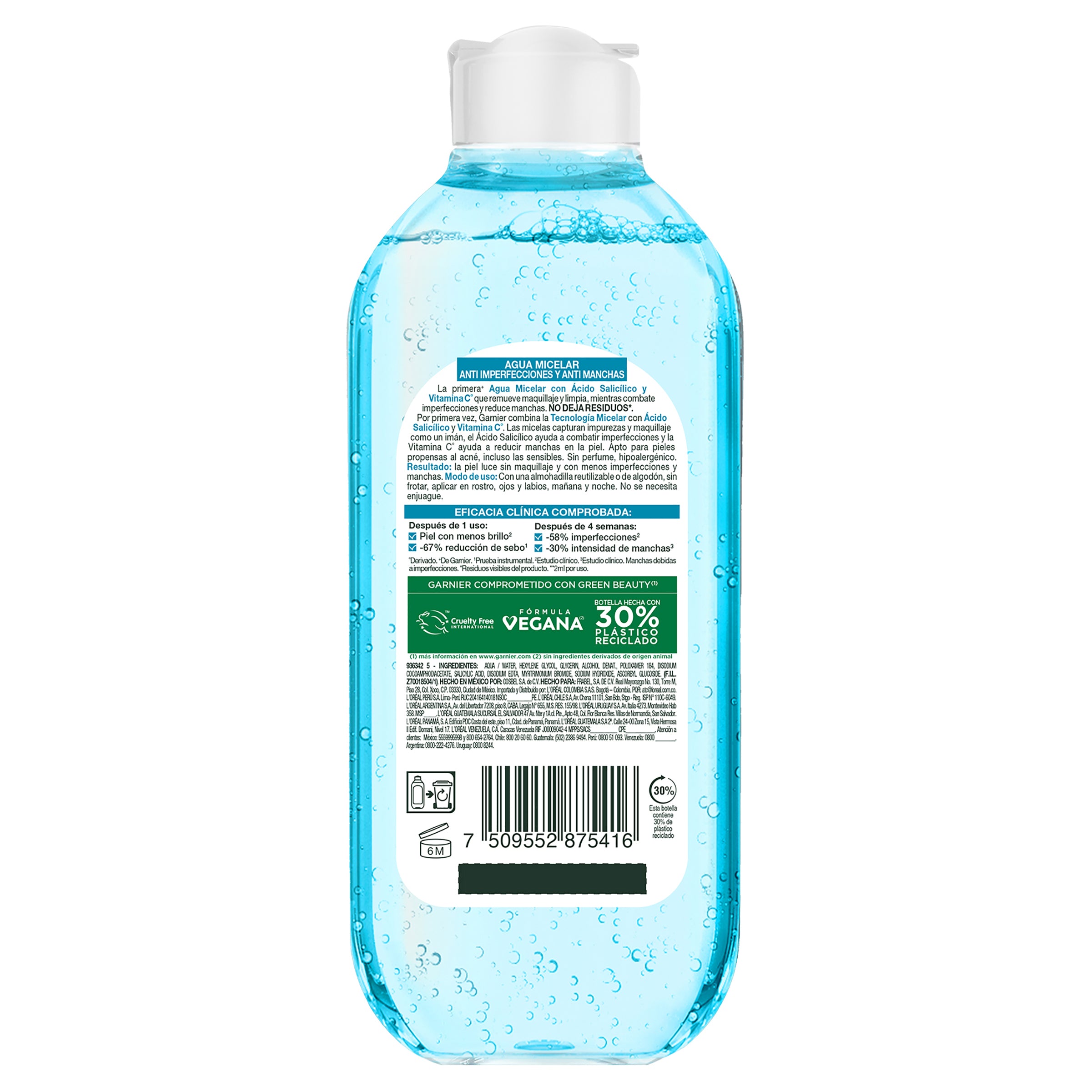 Agua Micelar Acido Salicilico Garnier Anti-Acne 400 Ml-2