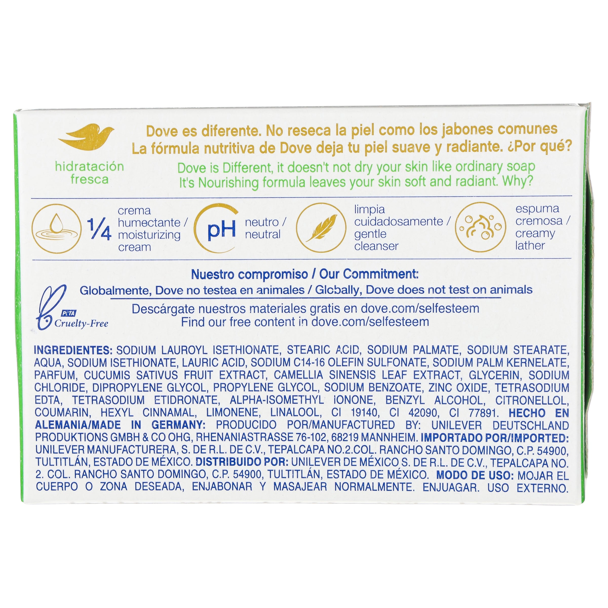 Jabon Dove Hidratacion Fresca 135 G-10