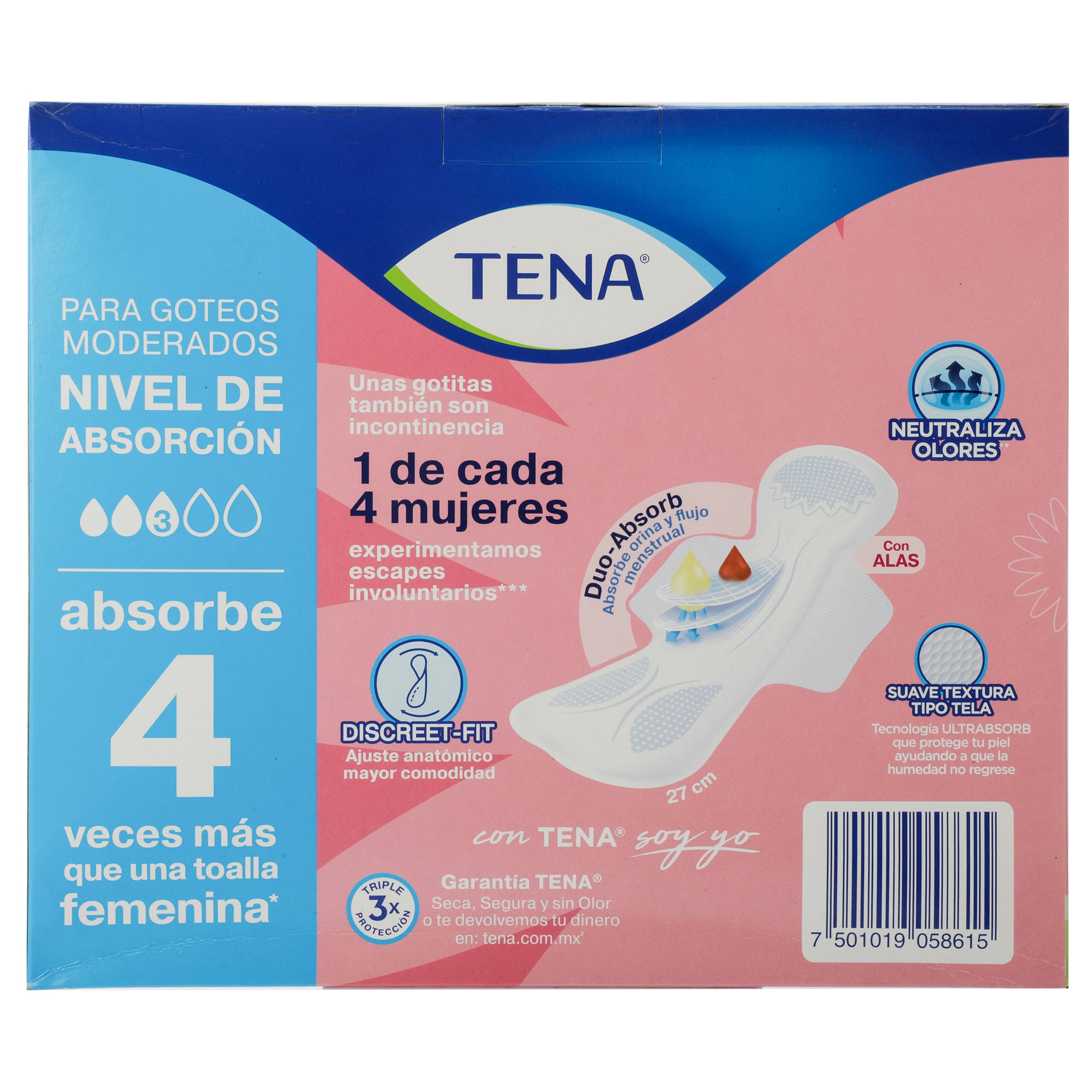 Toallas Sanitarias Tena Lady Con 10 Duo+ Toallitas Humedas-7