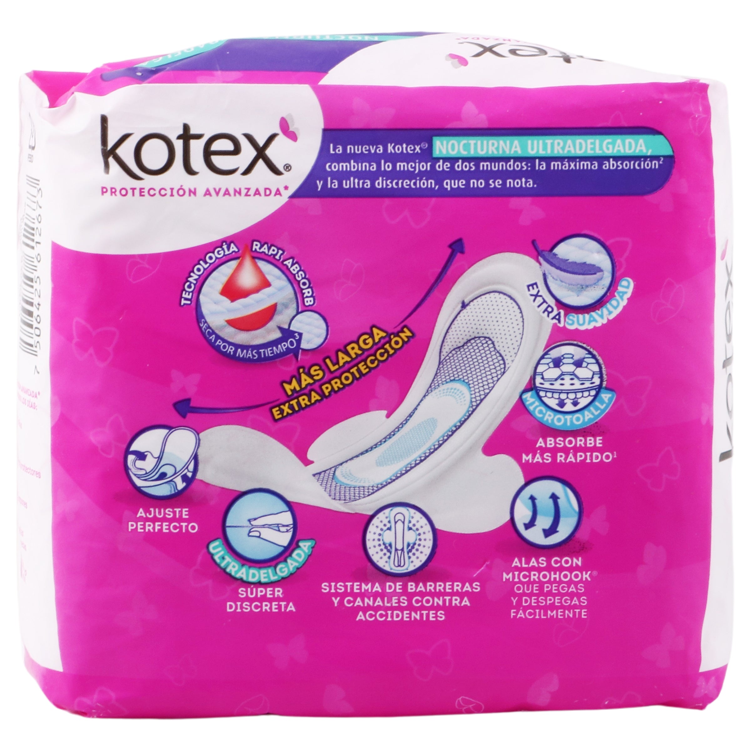 Toallas Sanitarias Kotex Nocturna Ultra Delgada Con 10 Piezas-7