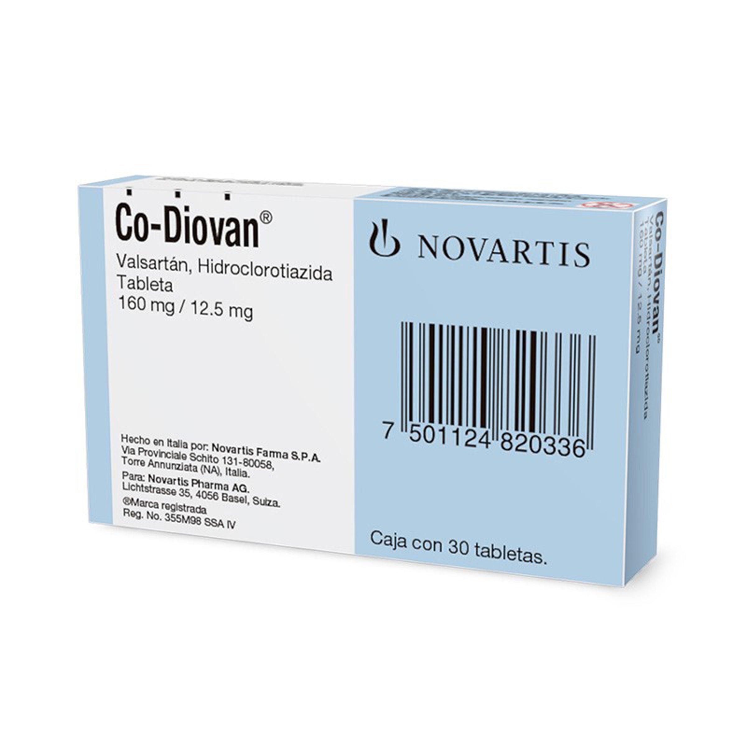 Co-Diovan 160/12.5 Mg Con 30 Tabletas-2