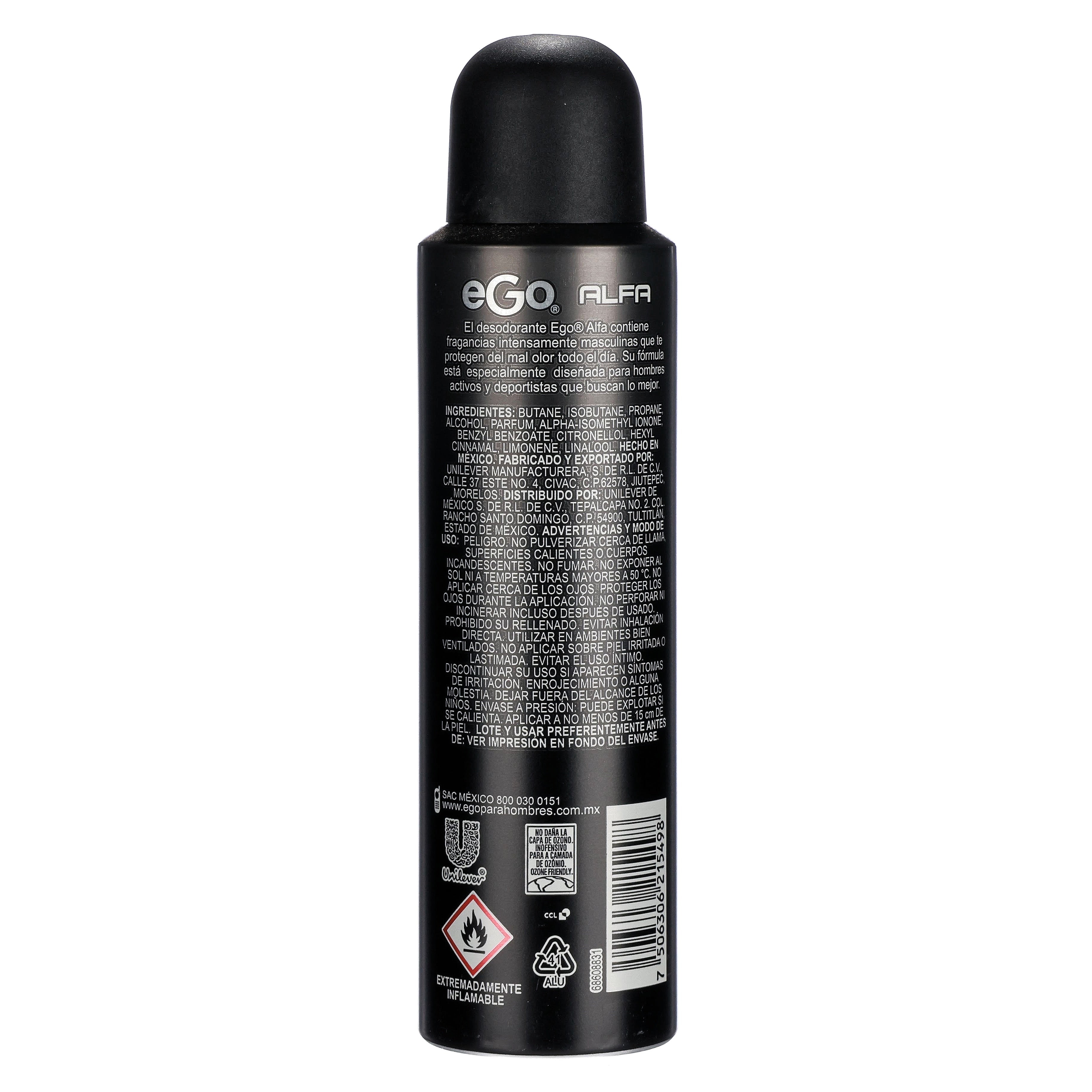 Desodorante Ego Alfa 24H Spray  150 Ml-7