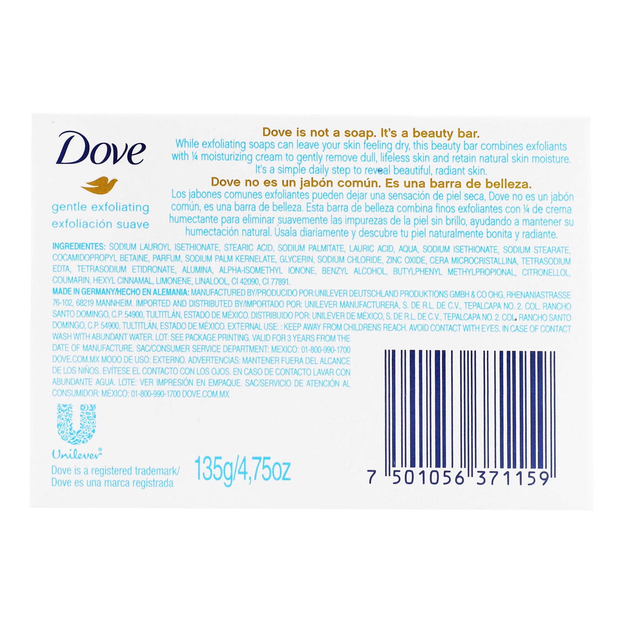 Jabon Dove Exfoliac Diaria135 G-5