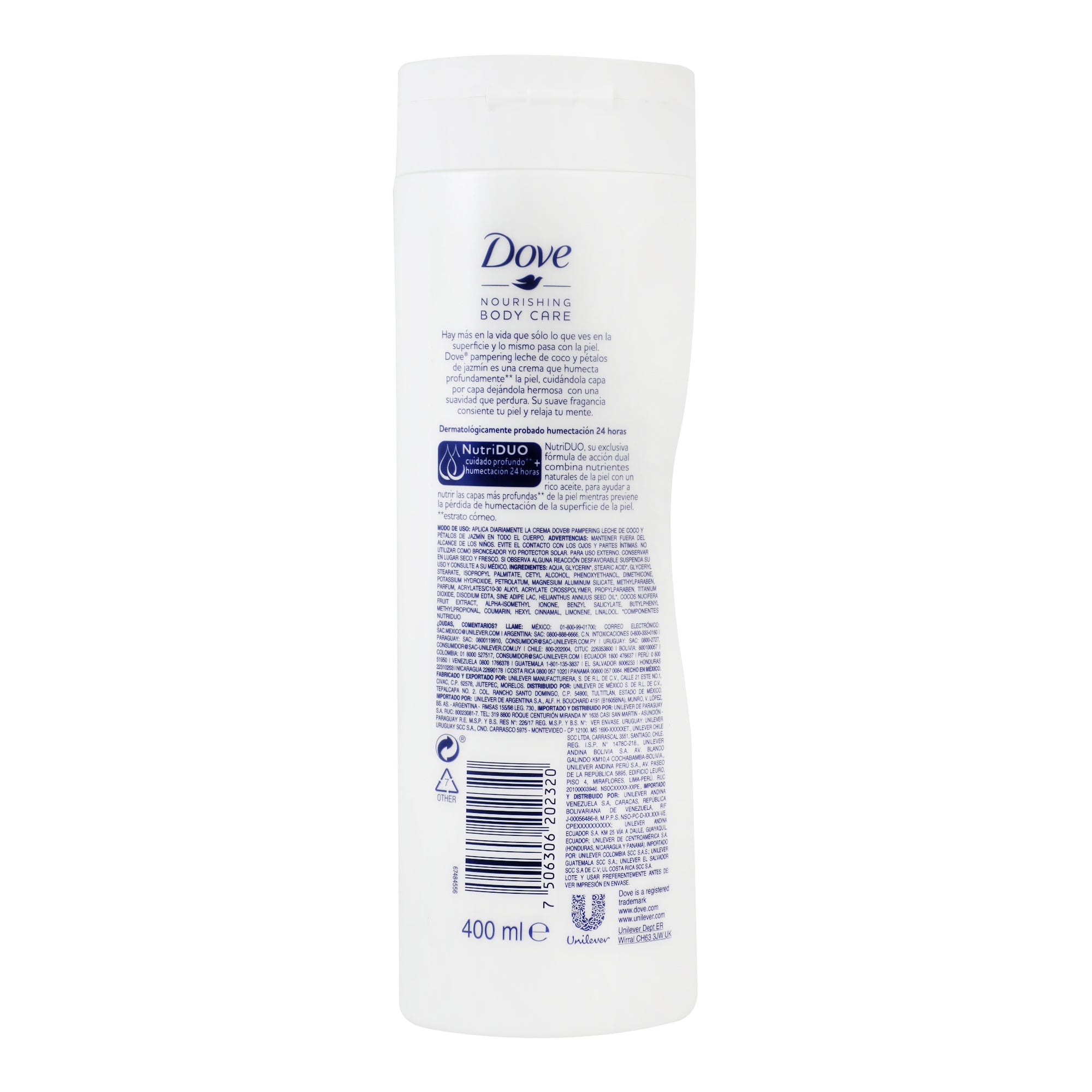 Crema Dove Leche Coco Jazmin 400 Ml-7