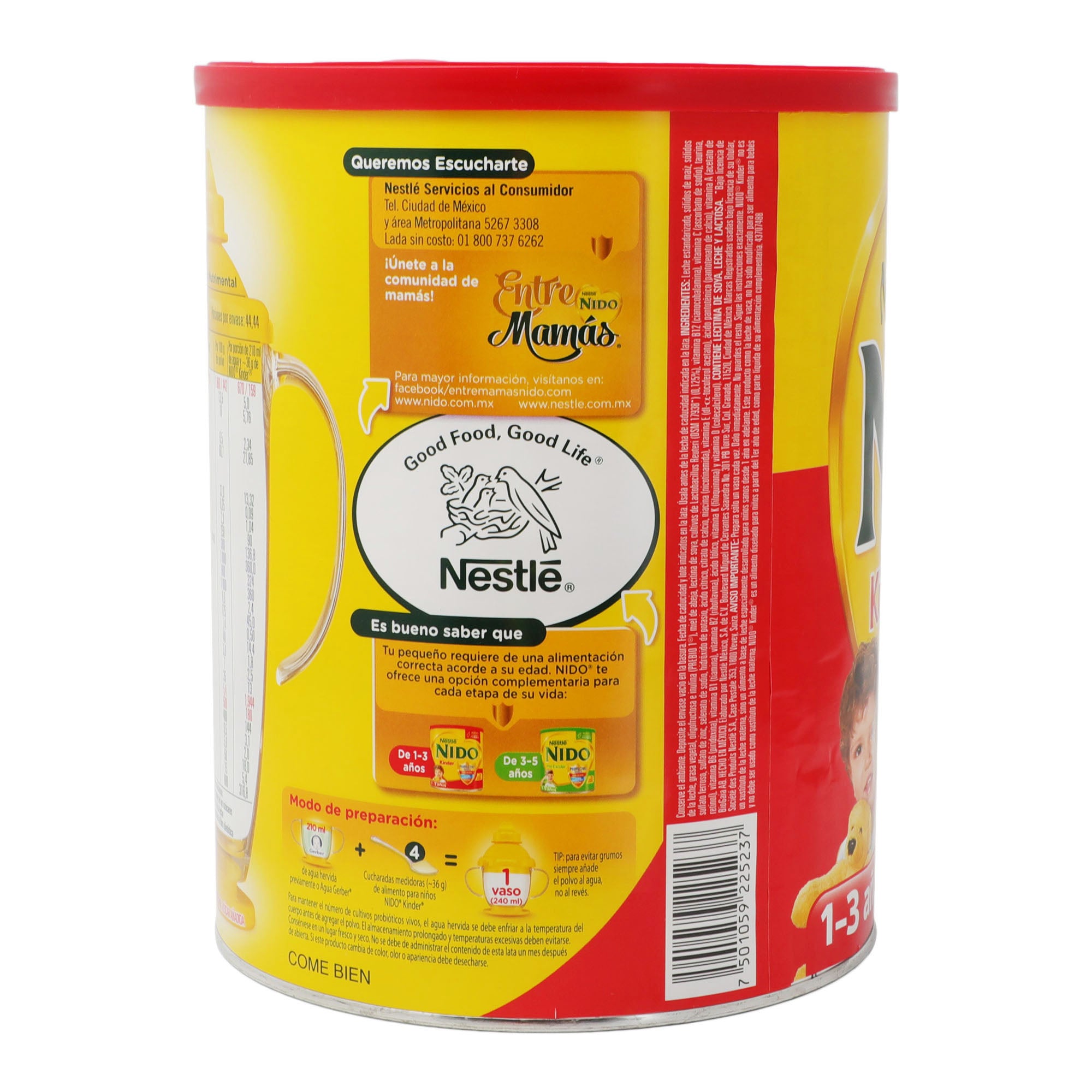 Nido Kinder 1-3 Años Leche 1.6 Kg-4