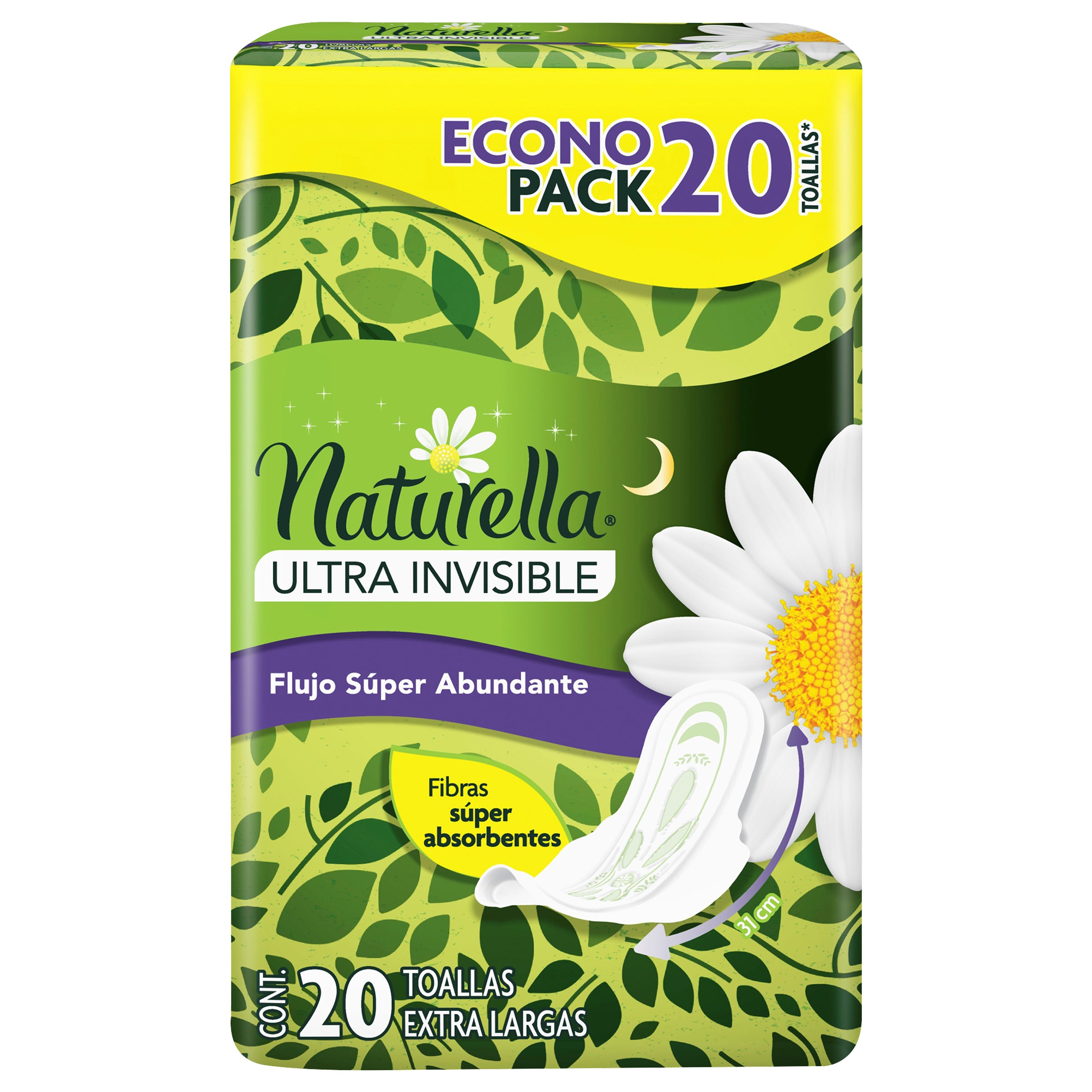 Toallas Sanitarias Naturella Ultra Invisible Flu-Ac Con 20 Piezas-4