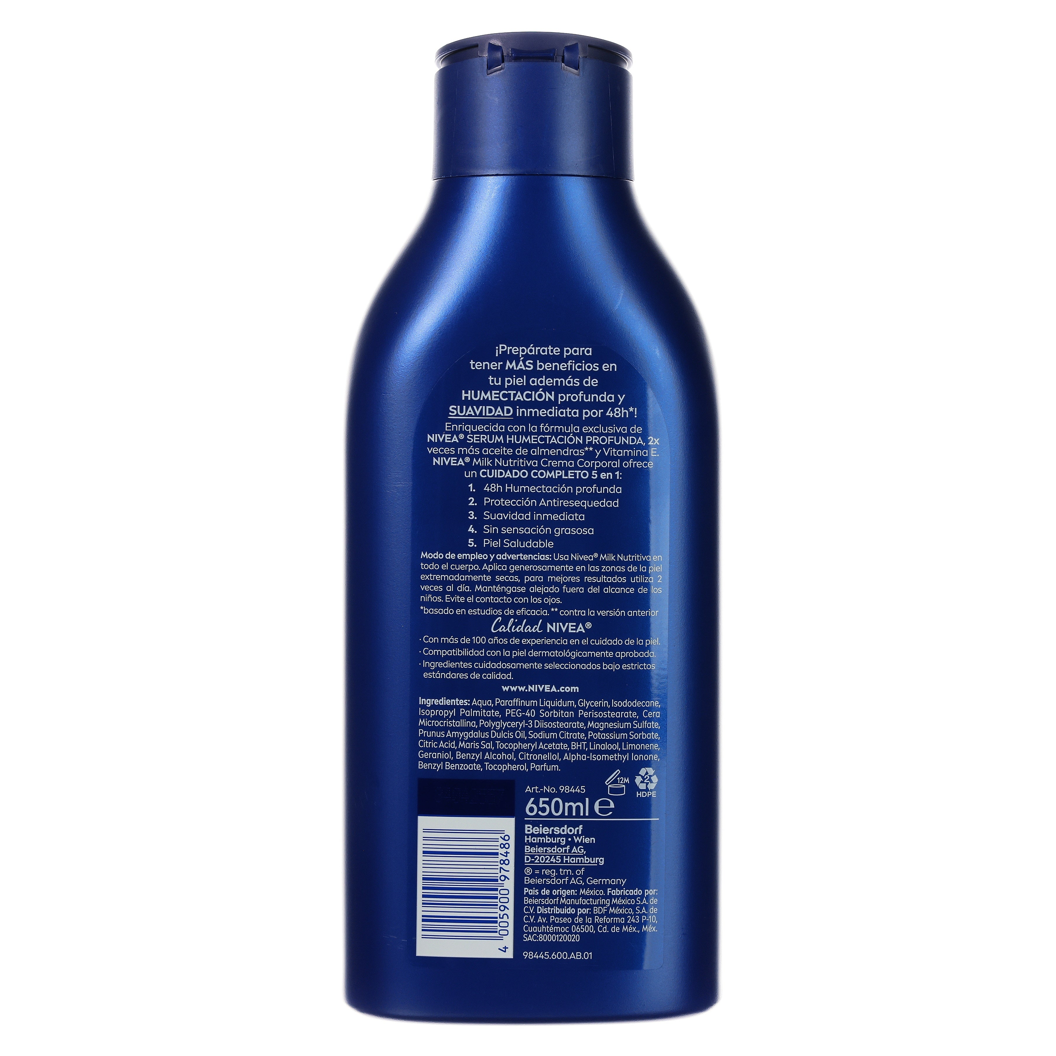 Crema Corporal Nivea Milk Nutricion 5 En 1 650 Ml-7