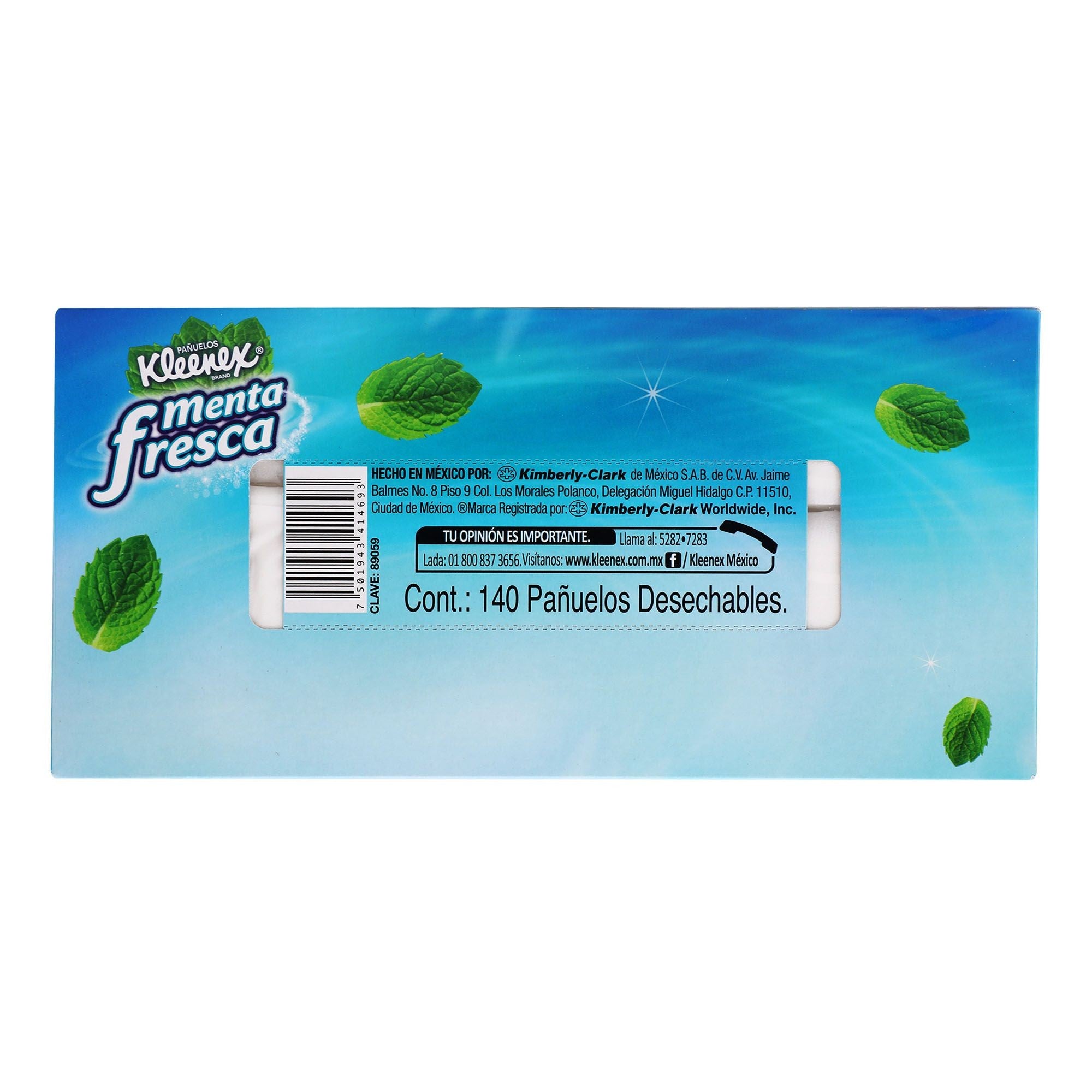 Pañuelos  Kleenex Menta C/140 Piezas-6