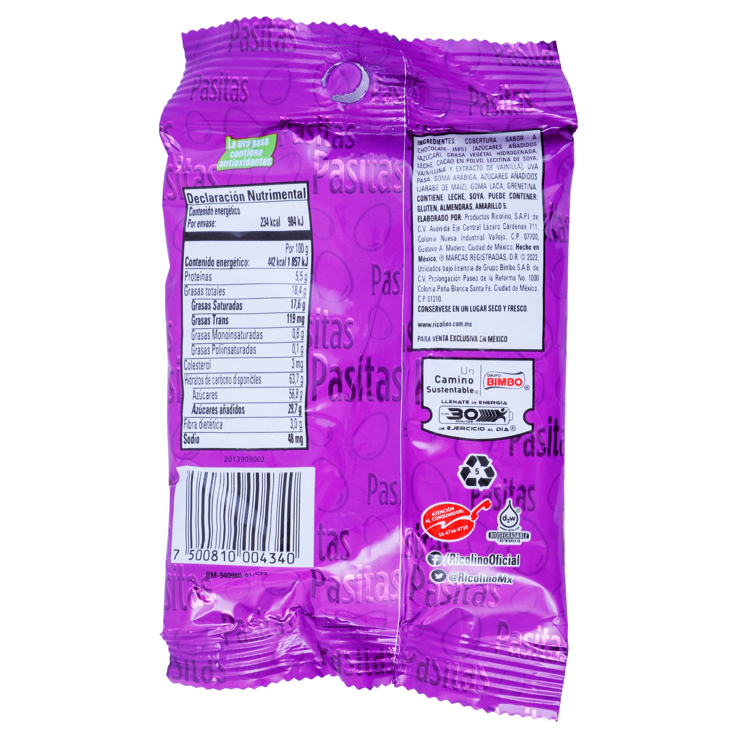 Pasitas Sabor Chocolate 55 G-5