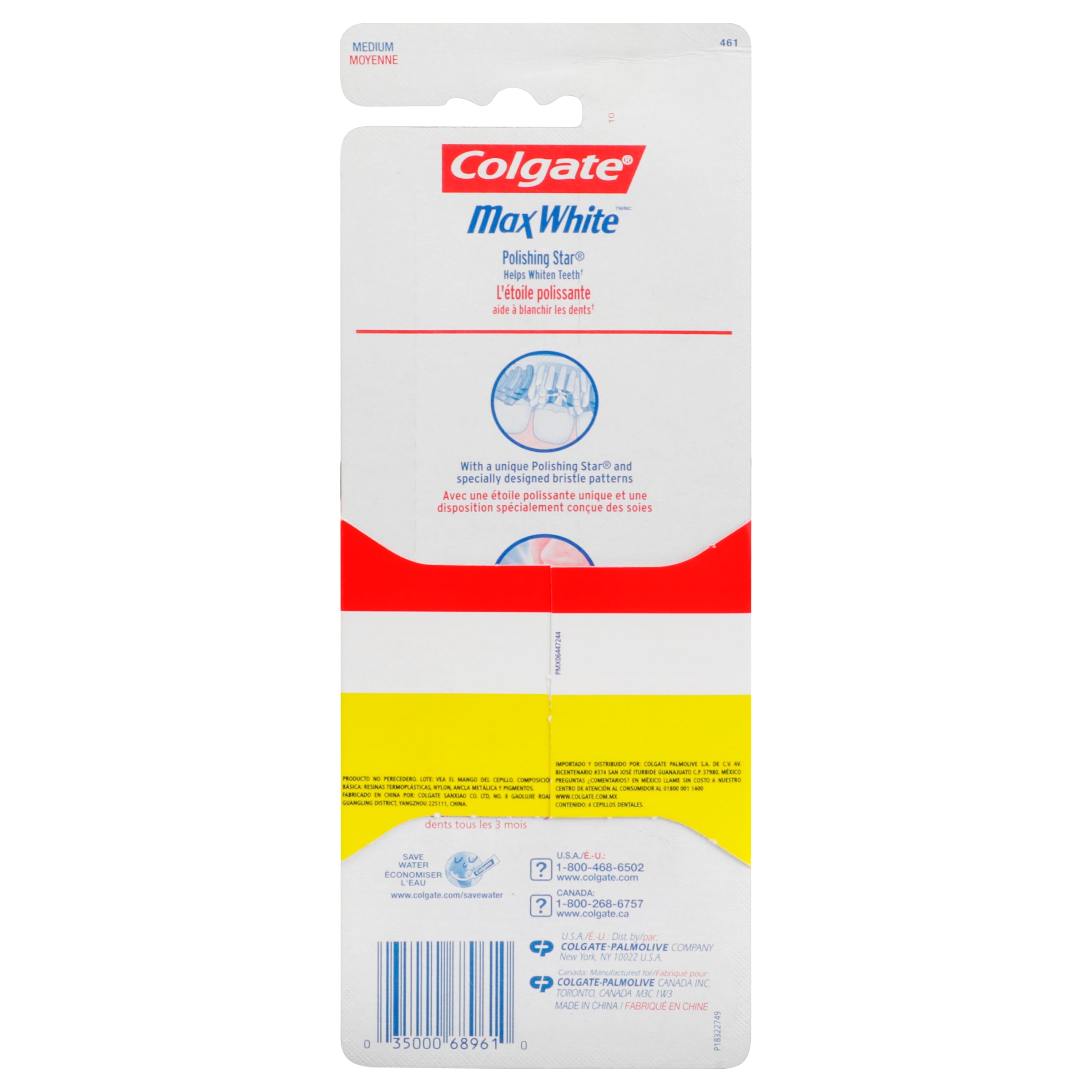 Cepillo Dental Colgate Max White Mediano Cepillos/4-2