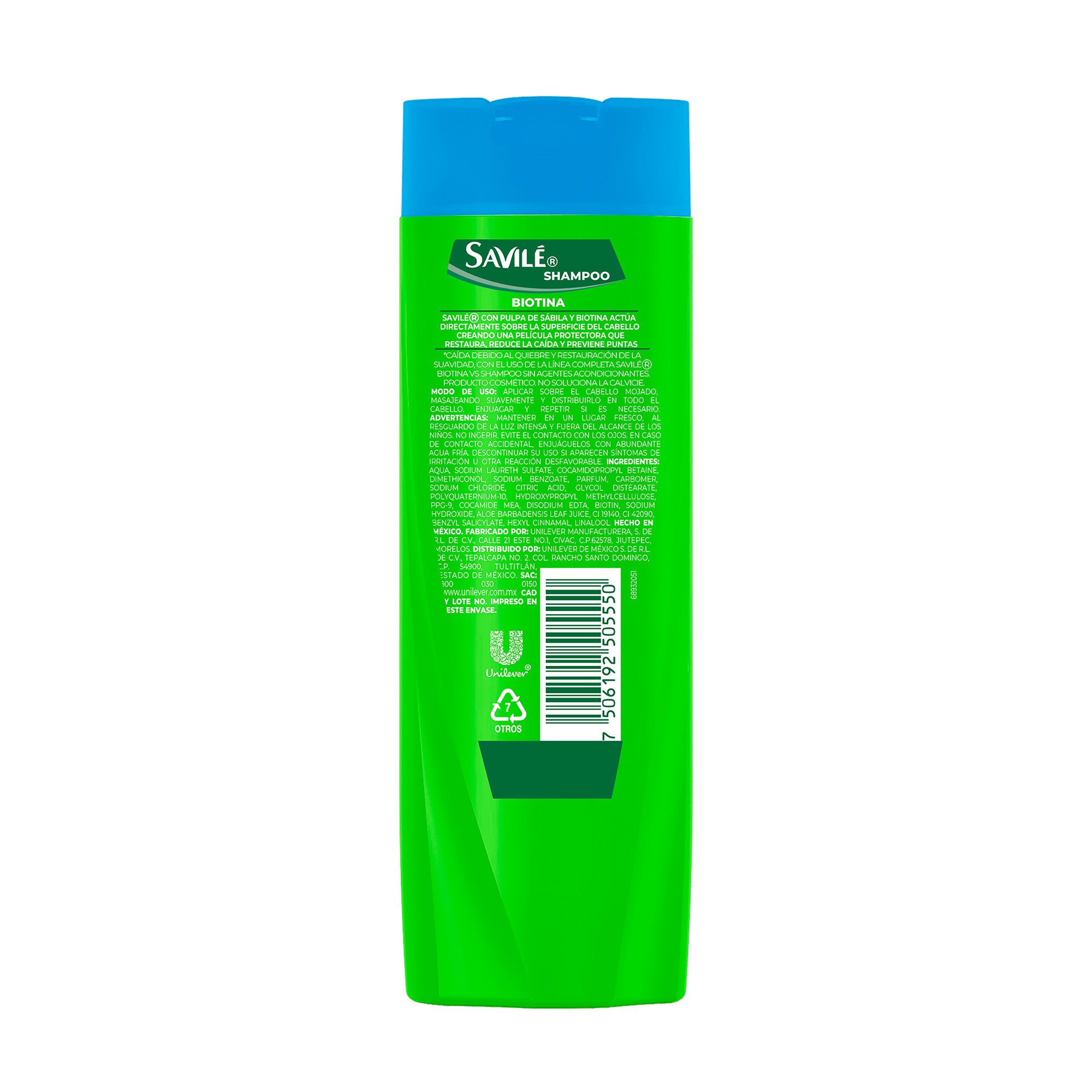 Shampoo Savile Biotina -Caid Crec Salud180 Ml-4