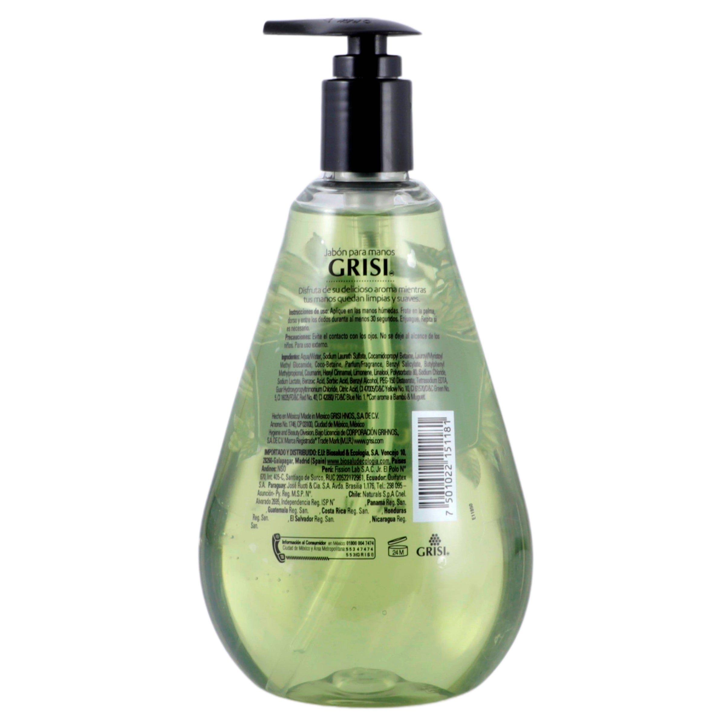 Jabon Liquido Grisi Para Manos Bambu 480 Ml-7