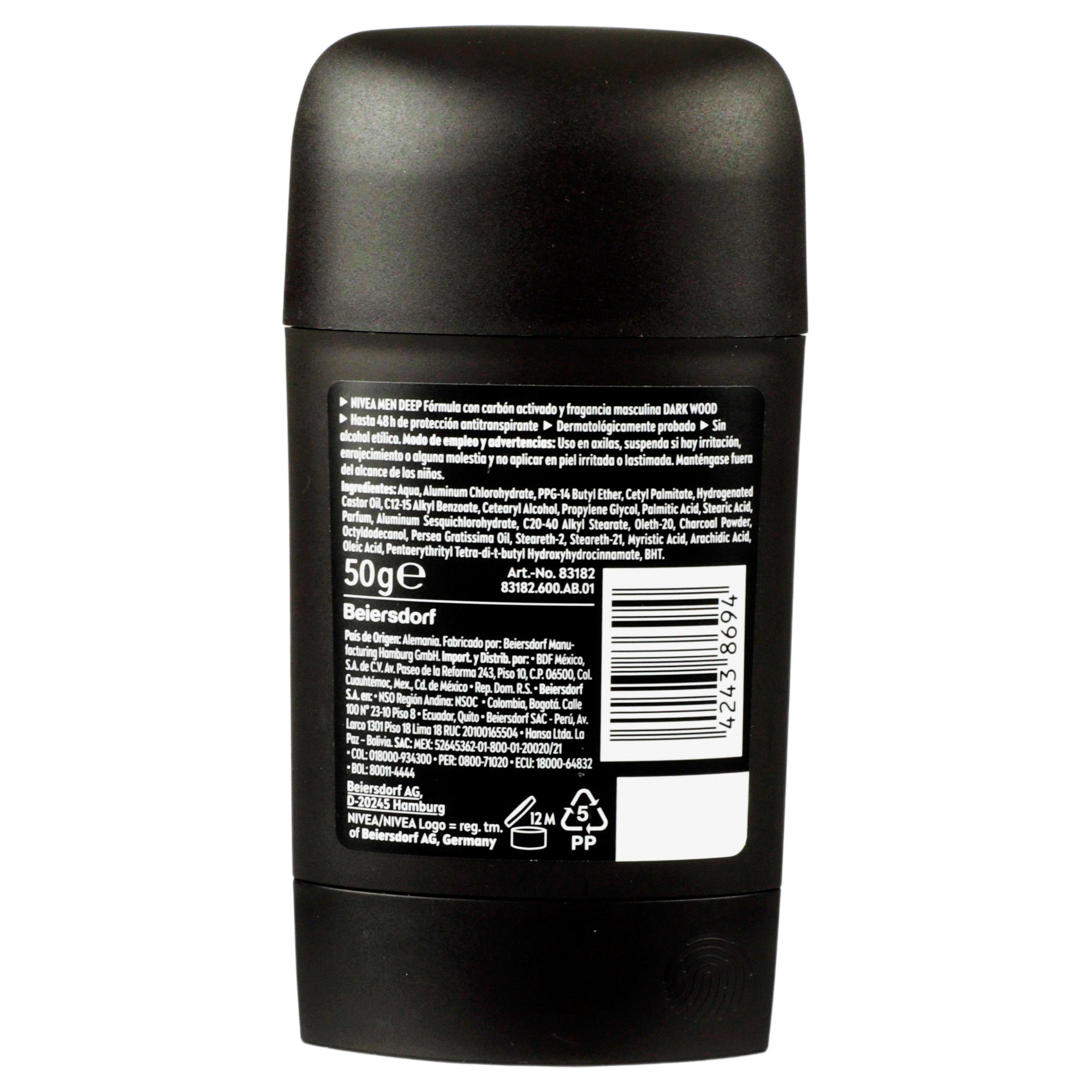 Desodorante Nivea  Men Deep Carbo Stick 50 G-7