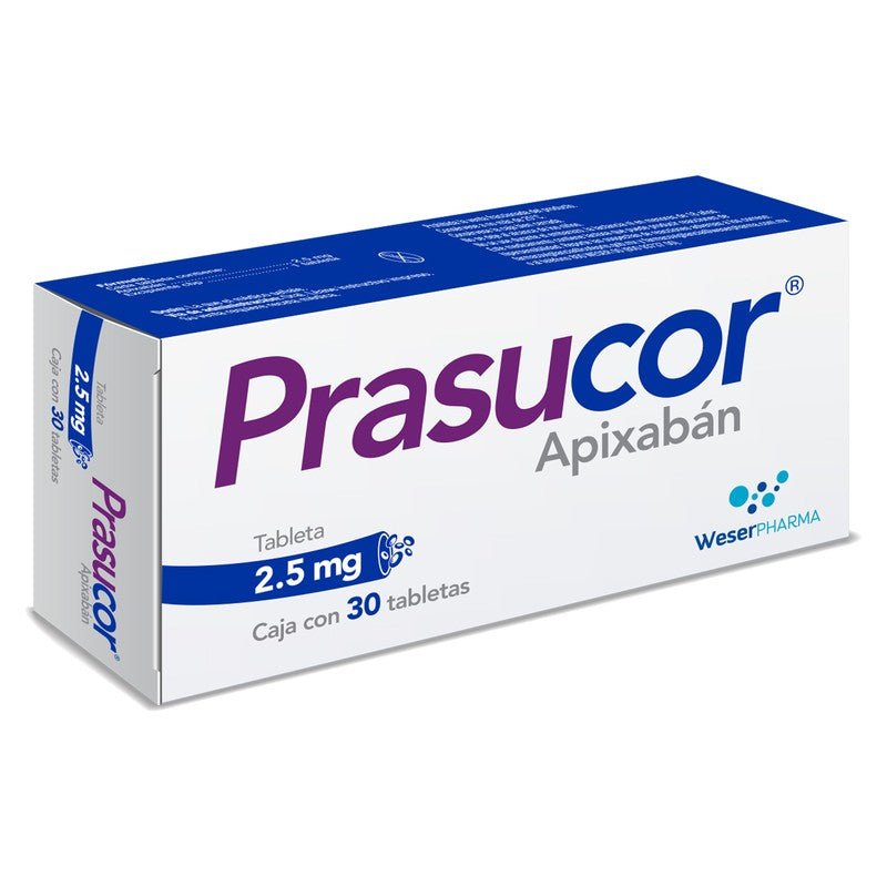 Prasucor 2.5 Mg Con 30 Tabletas 7501300450630 2