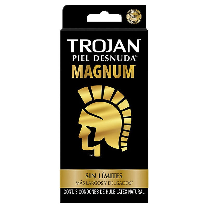 Preserv Trojan Piel Desnuda Magnum Con 3 7501080901476