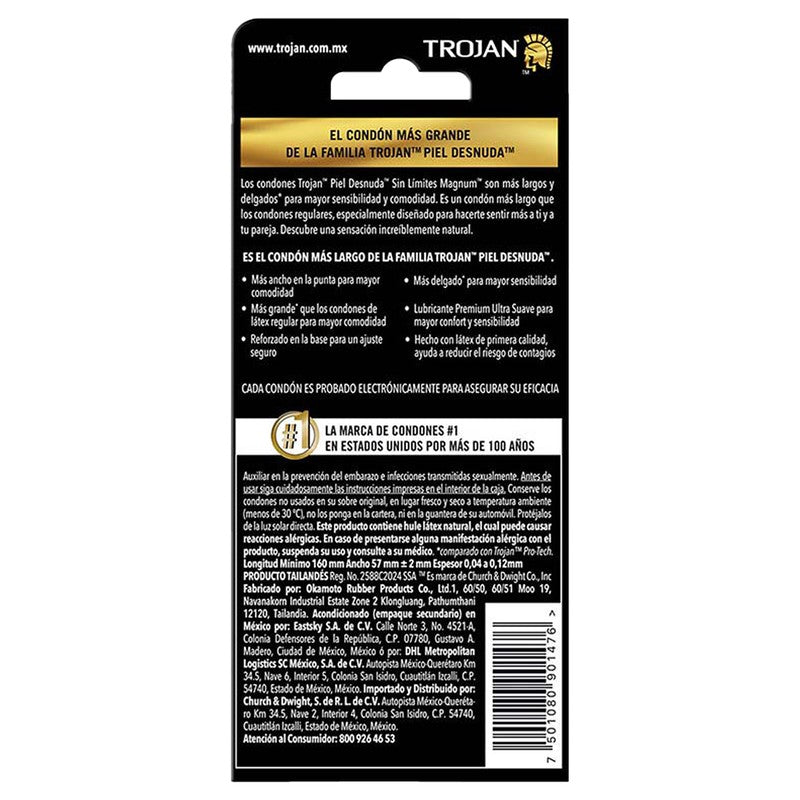 Preserv Trojan Piel Desnuda Magnum Con 3 7501080901476 2