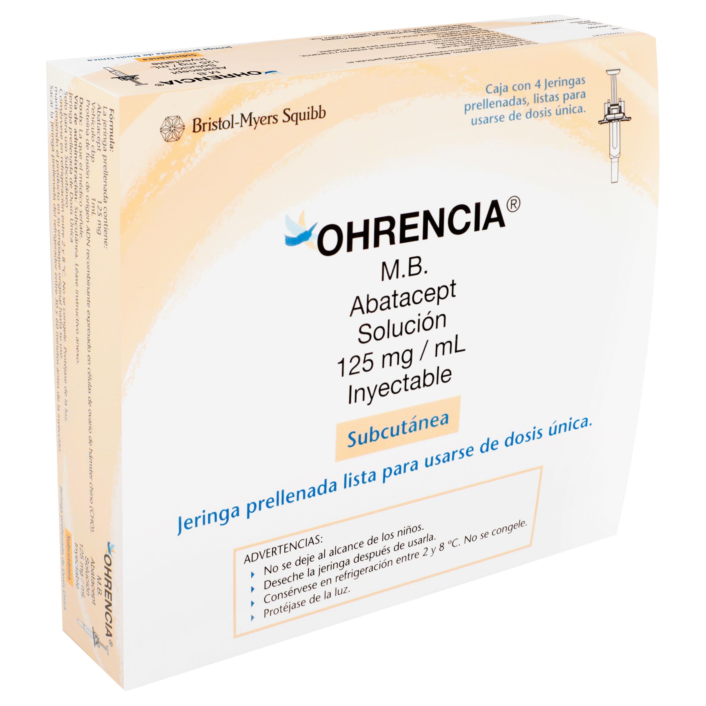 Ohrencia 125 Mg/Ml Solucion Inyectable Caja Con 4 Jeringas Prellenadas-2